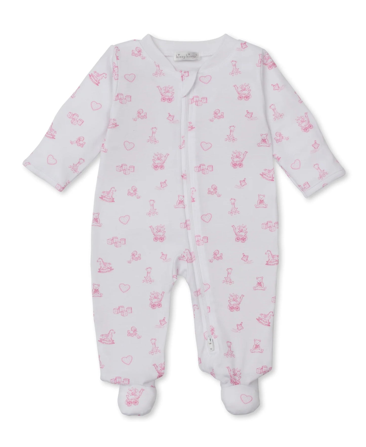 Toy Treasures Pink Girl Zipper Footie
