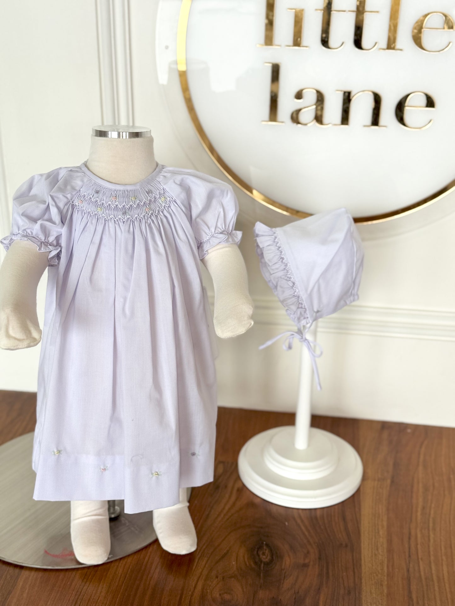 Lavender Floral Smocked Daygown