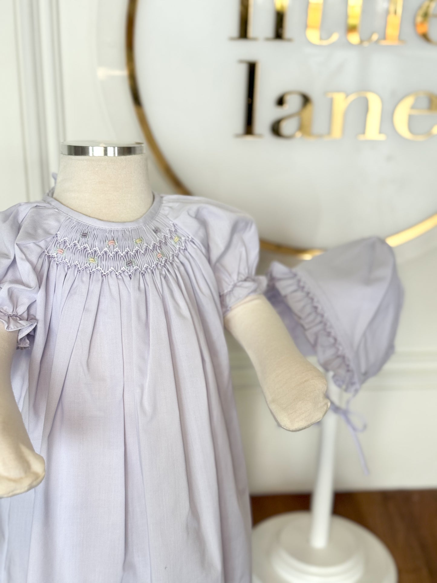 Lavender Floral Smocked Daygown