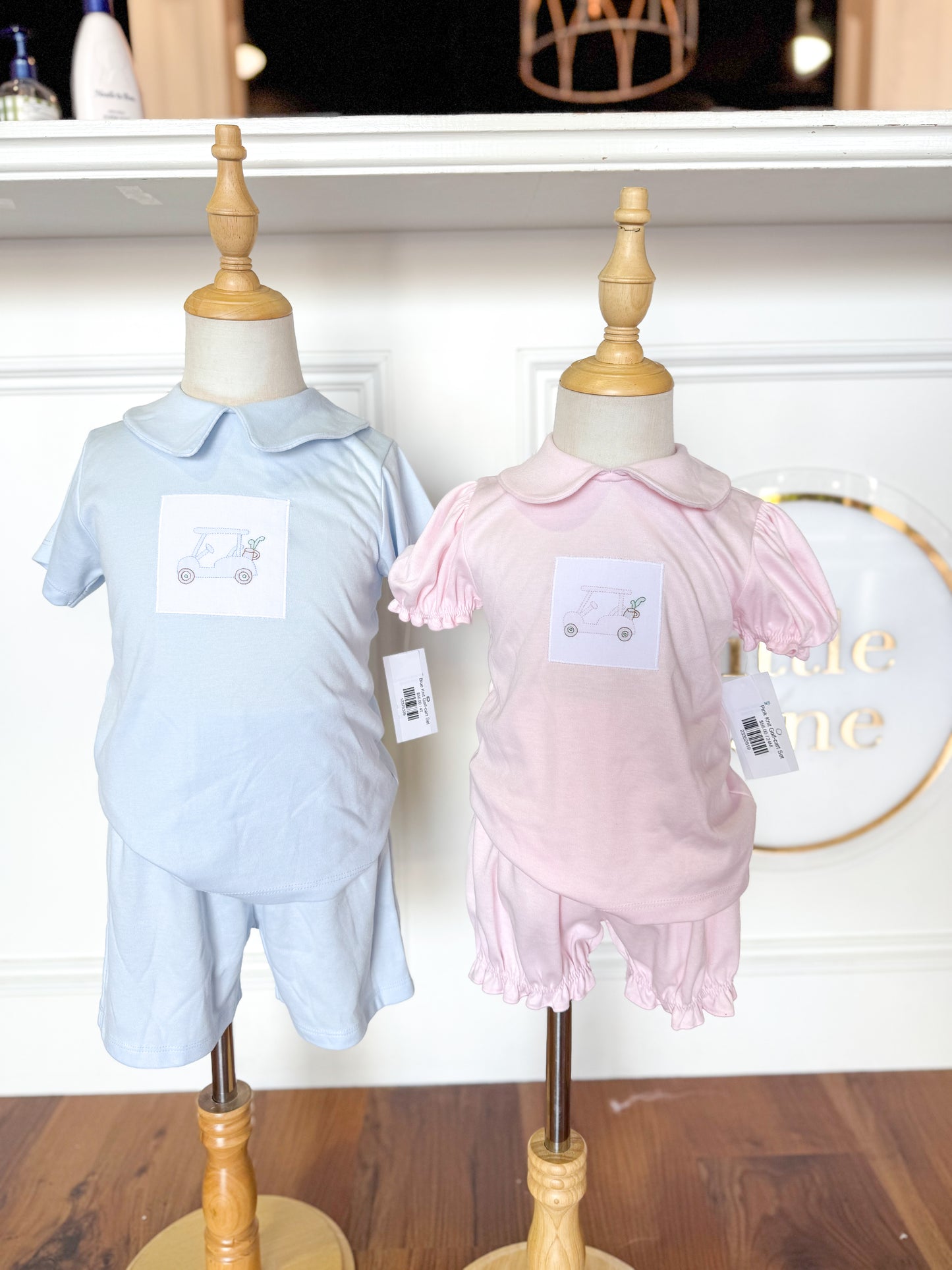 Blue Knit Golf Cart Bloomer Set