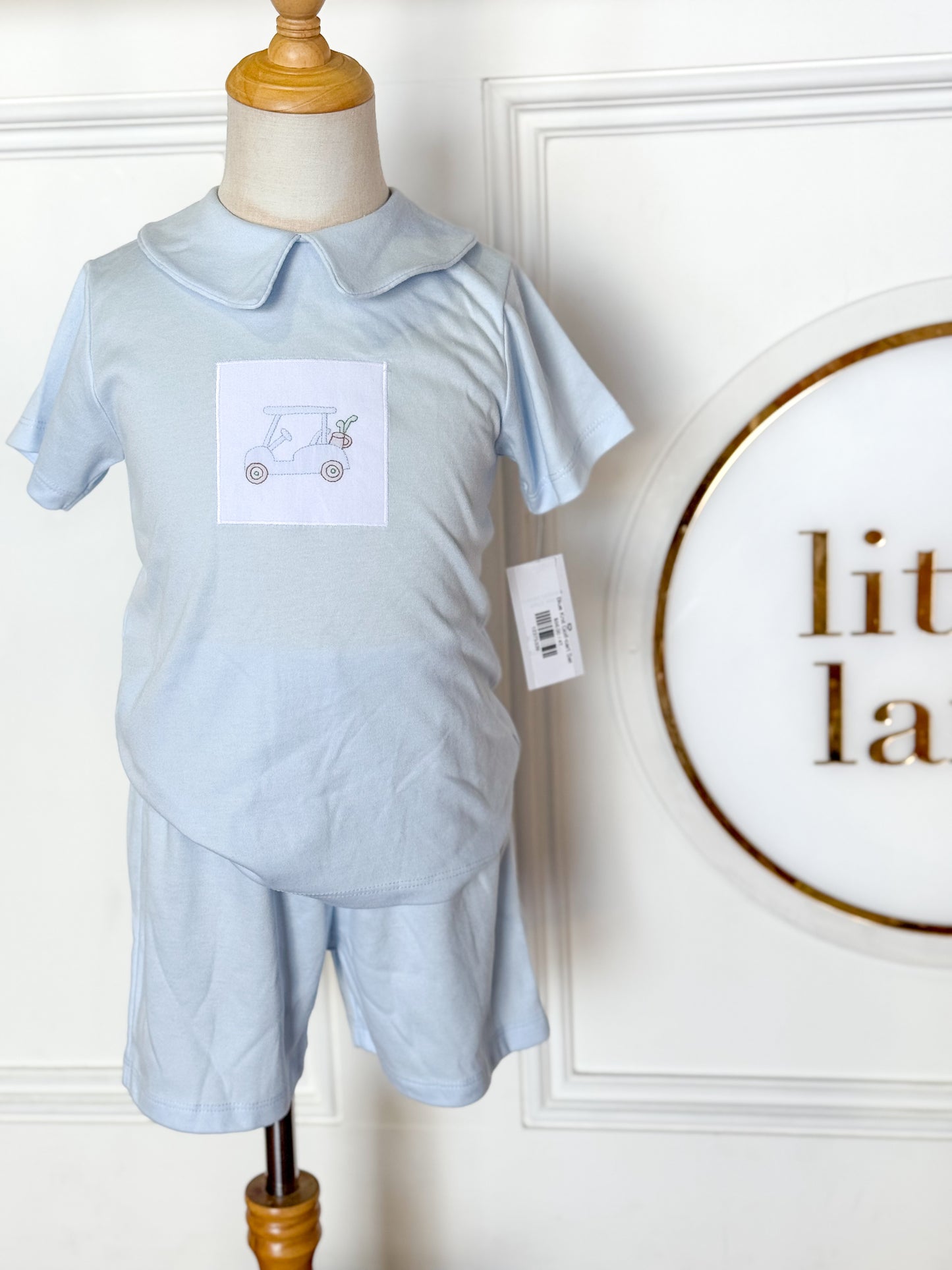 Blue Knit Golf Cart Bloomer Set
