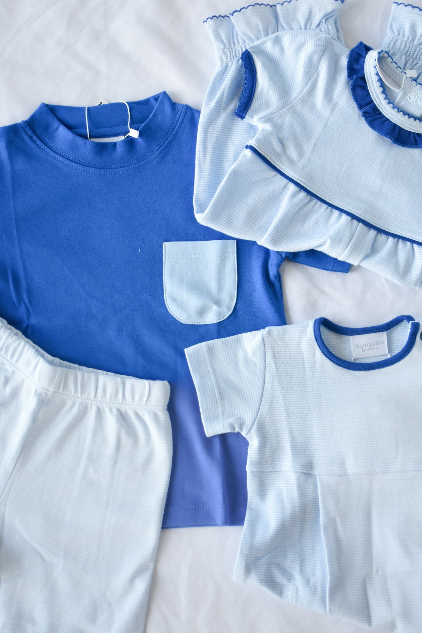 Summer Blues Ruffled Romper