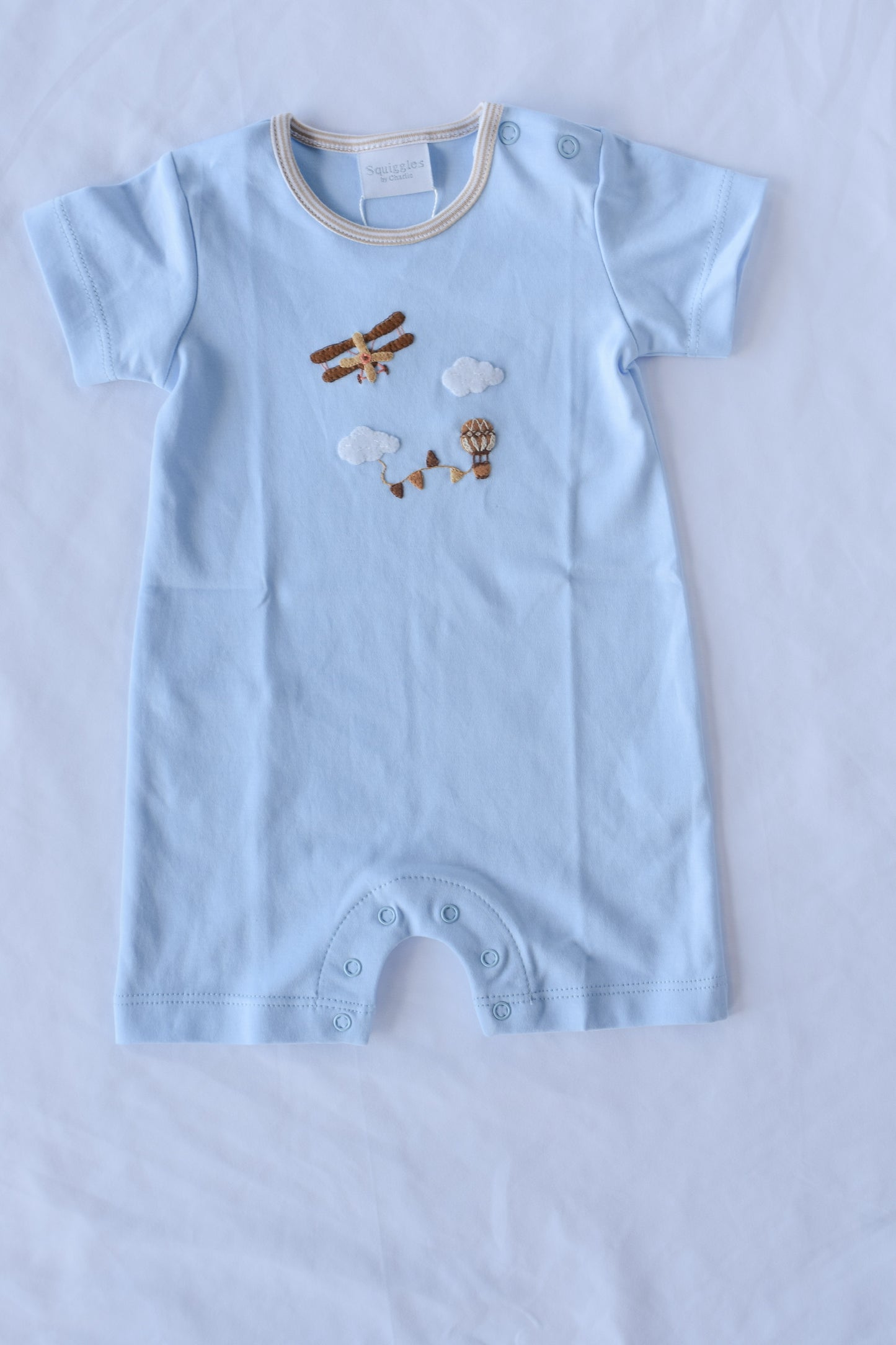 Airshow Fun Light Blue Romper