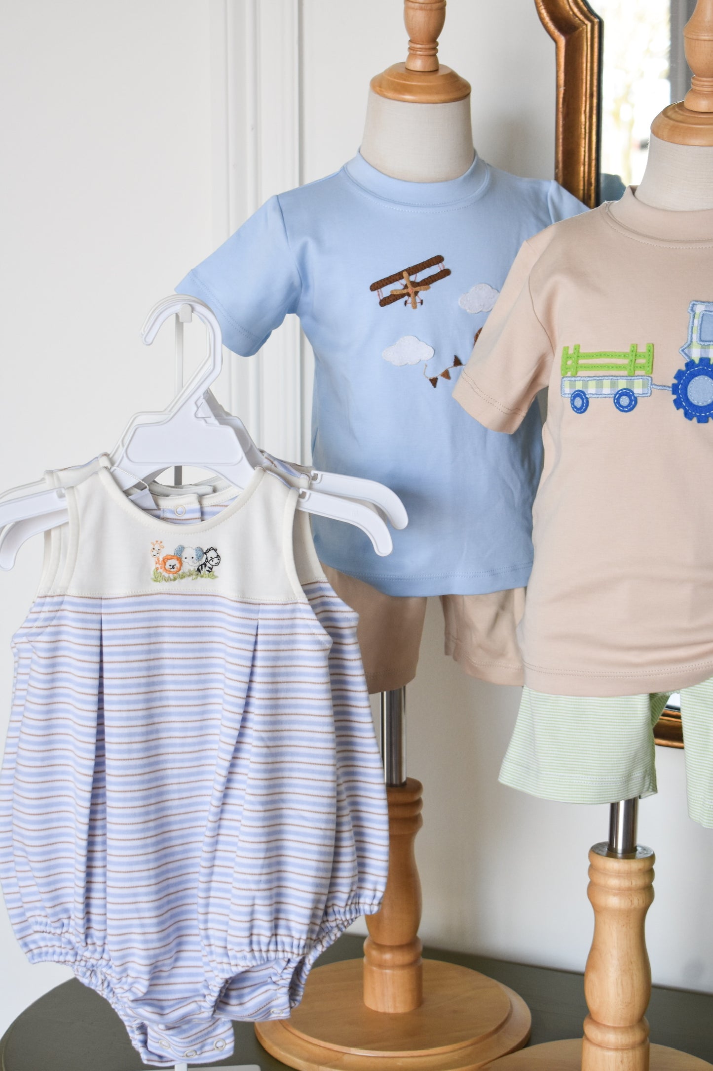 Airshow Fun Light Blue/Latte Short Set