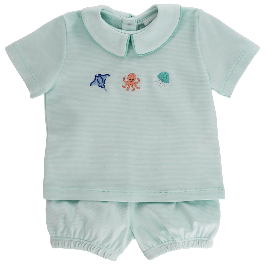 Sea Animals Boy Bloomer Set