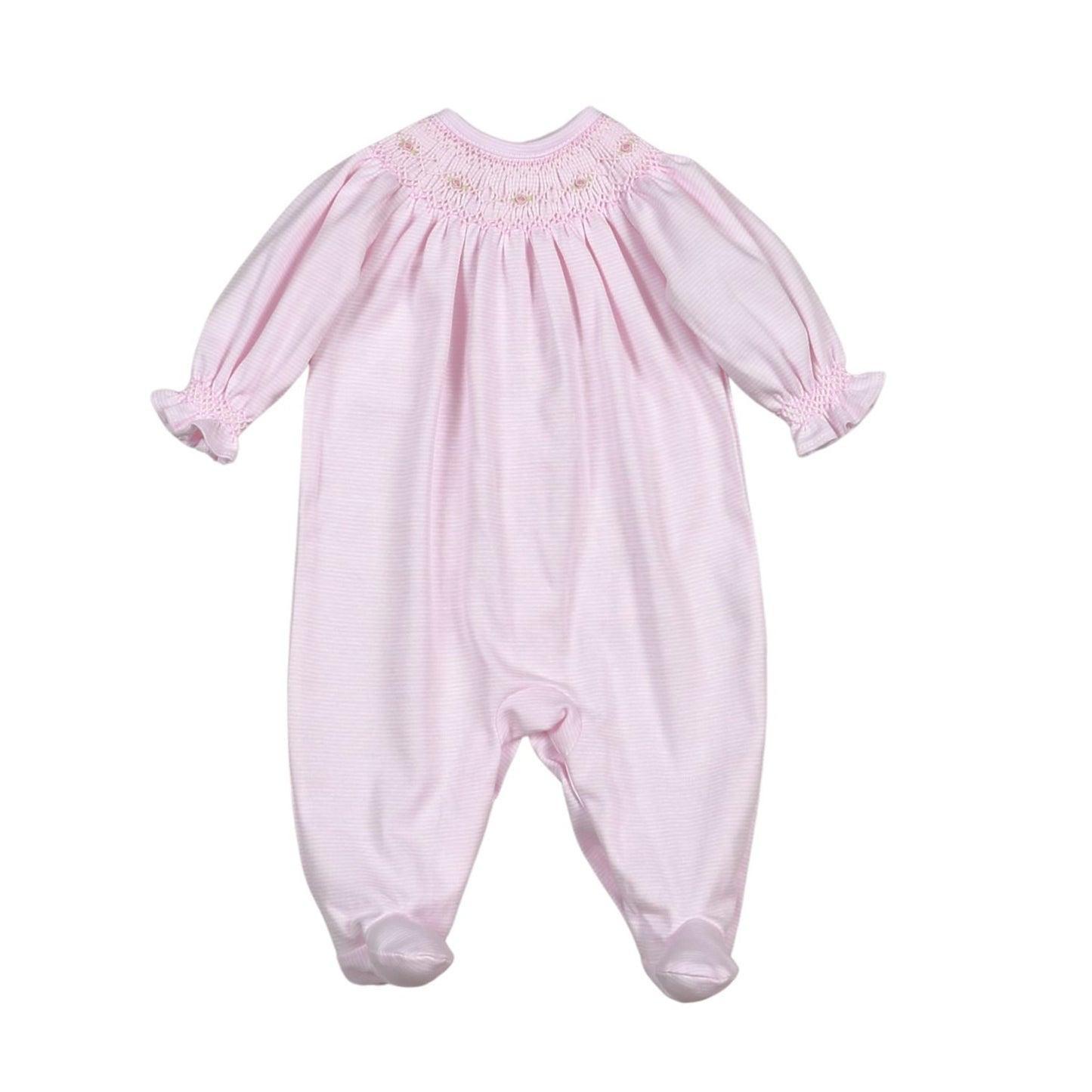 Blush Bishop Smocked Footie