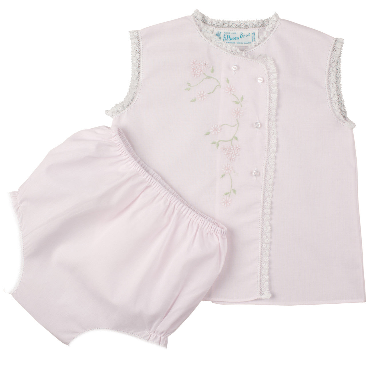 Florals and Lace Girl's Diaper Set