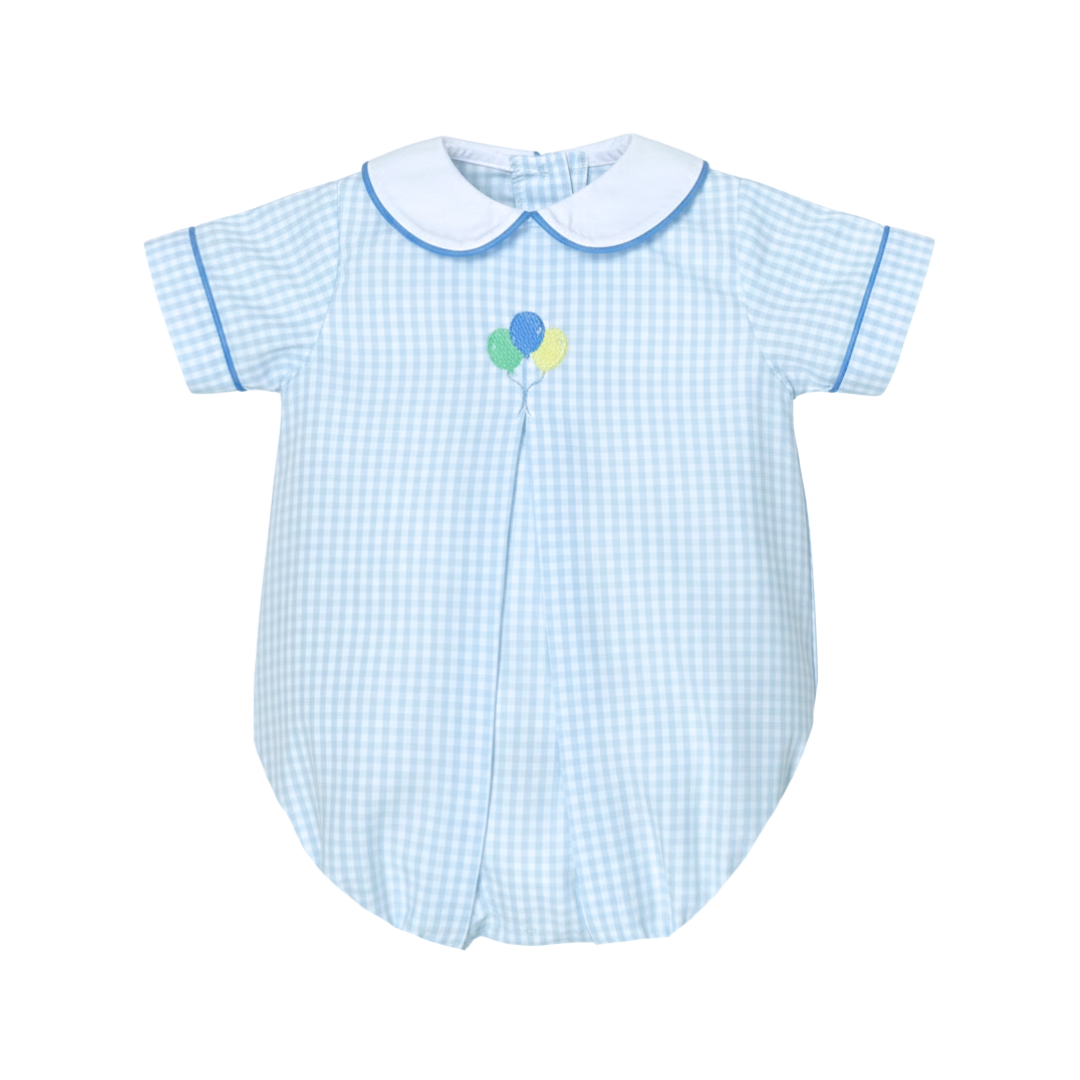 Edmund Blue Gingham Birthday Bubble