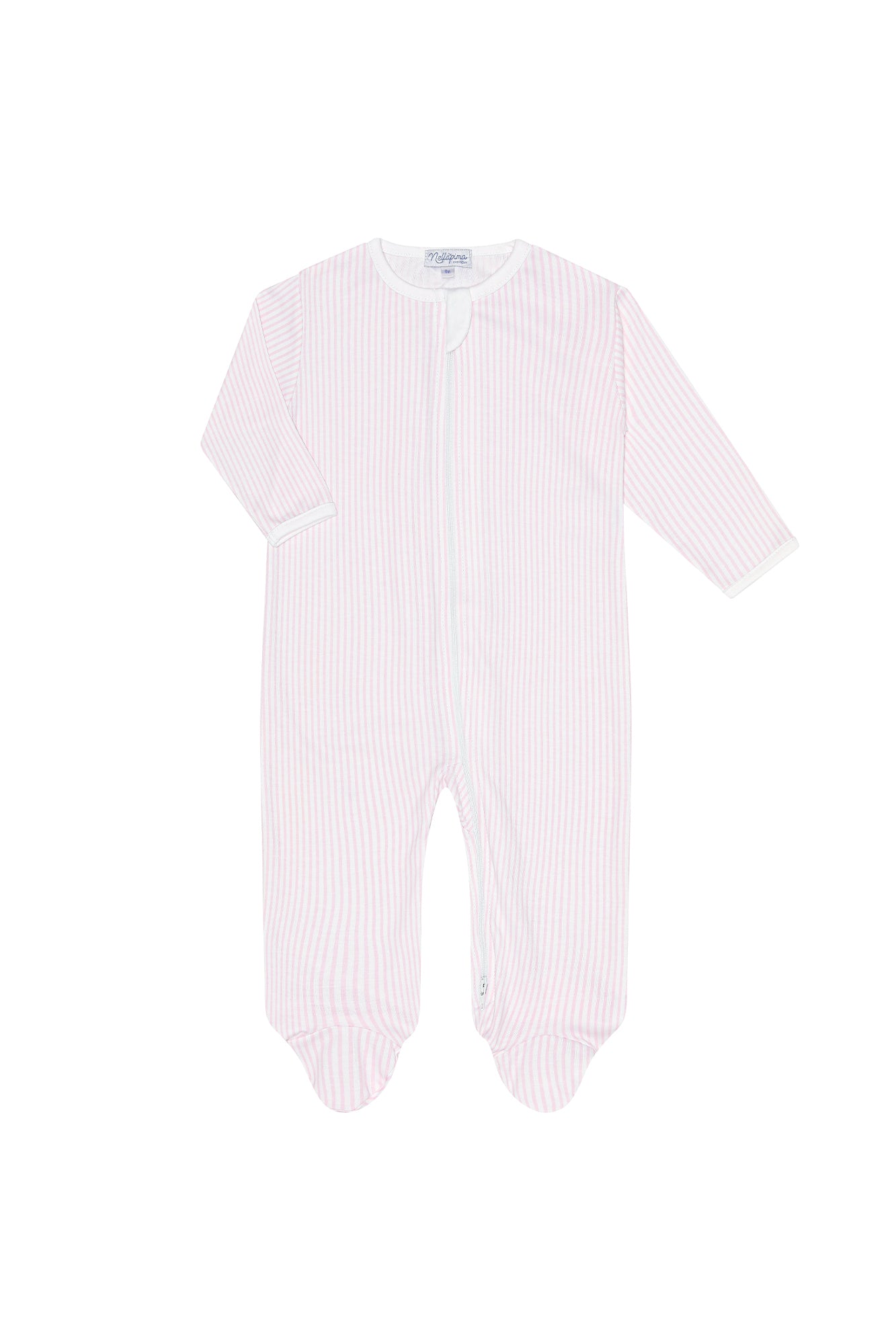Pink Classic Nella Stripe Zipper Footie