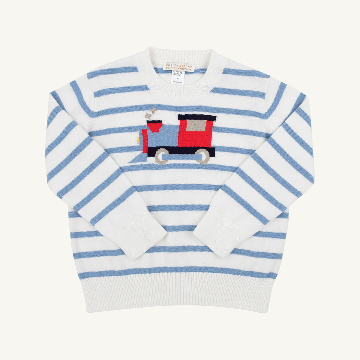 Isaac's Intarsia Sweater-Barrington Stripe Choo Choo