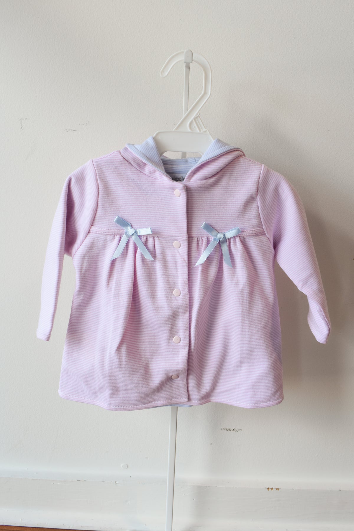 Pink Mini Stripe Bow Jacket