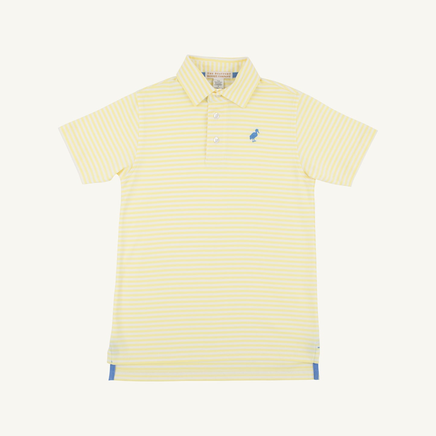 Prim & Proper Polo-Lake Worth Yellow Stripe