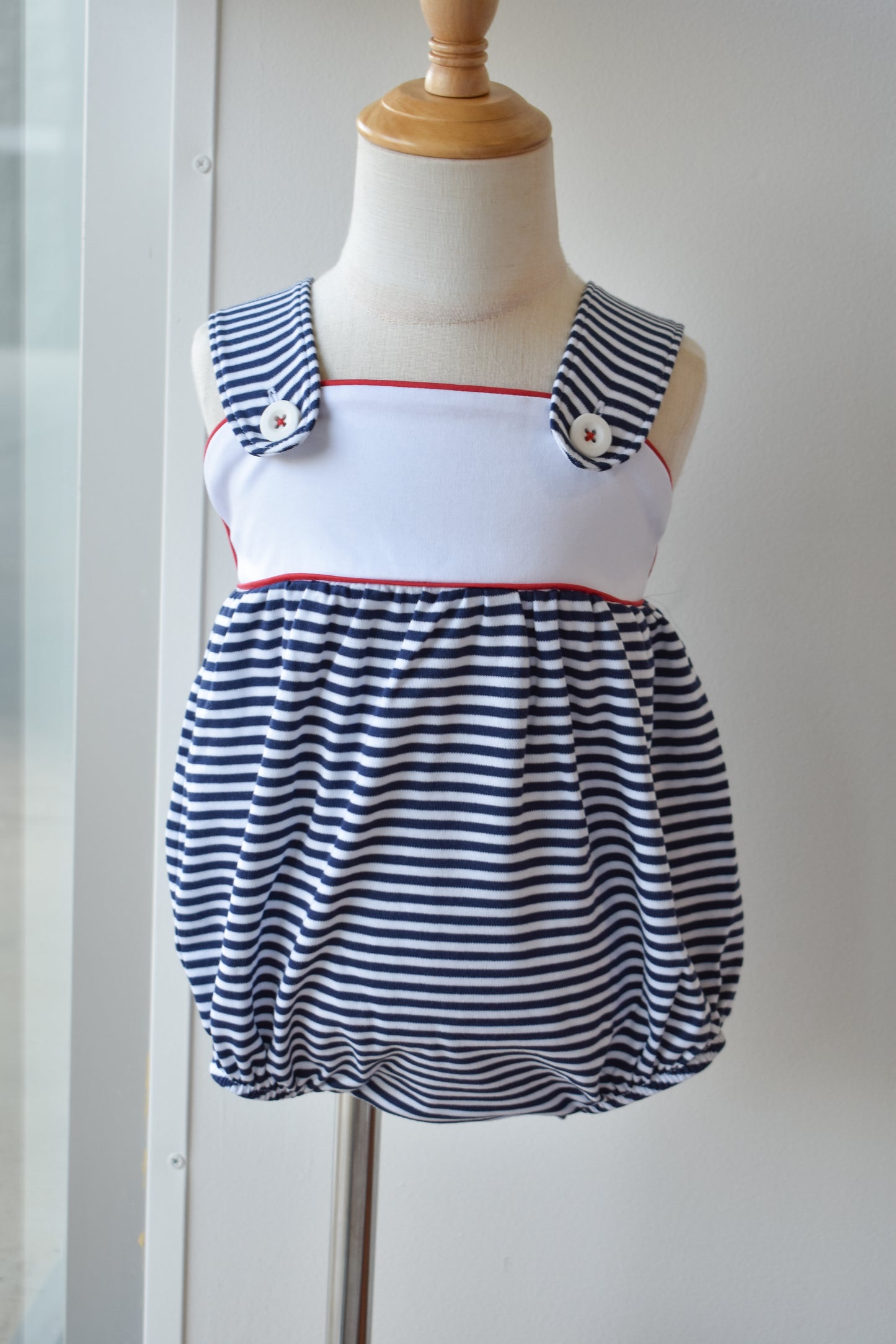 Bingham Pima Bubble-Nantucket Navy Stripe