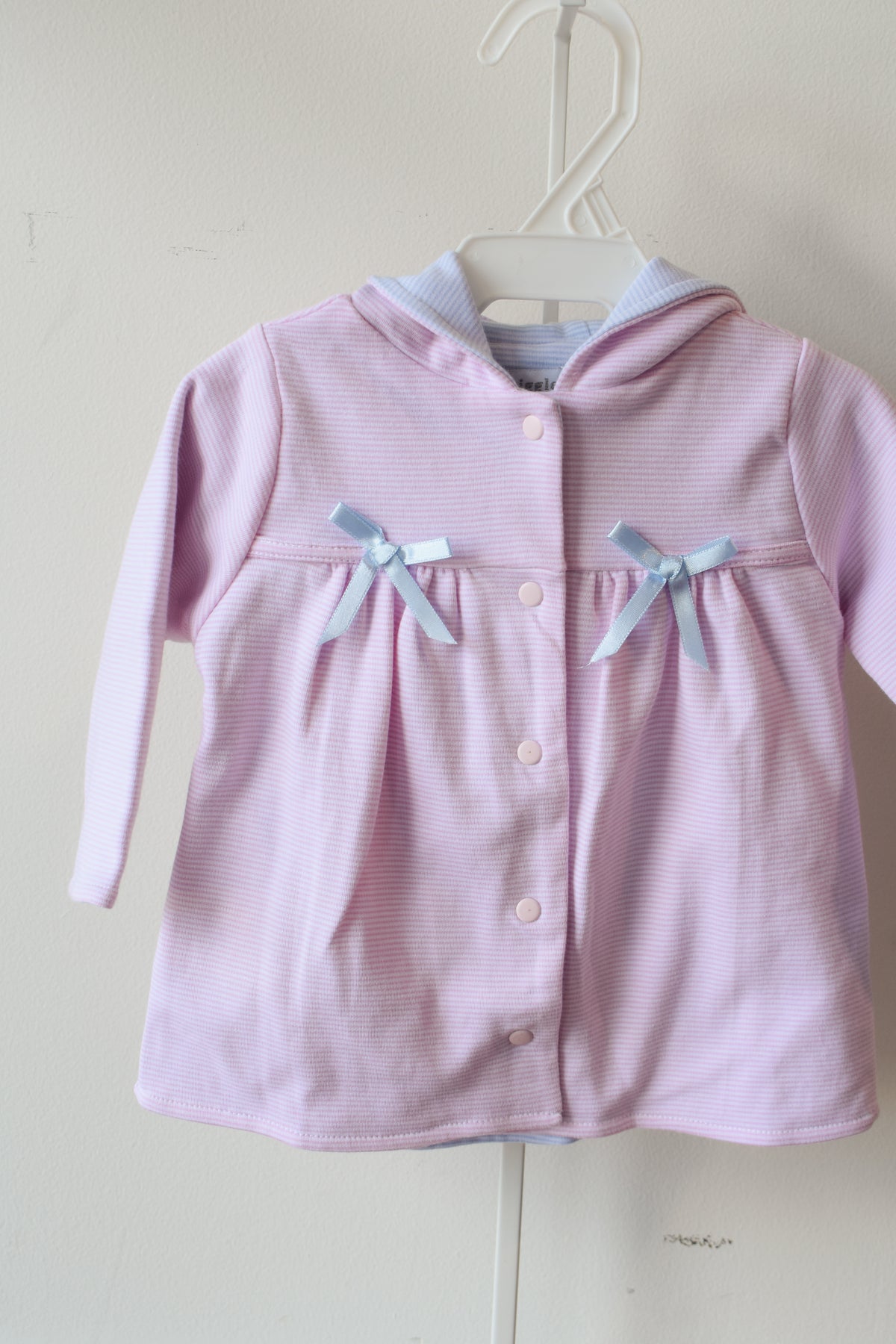 Pink Mini Stripe Bow Jacket