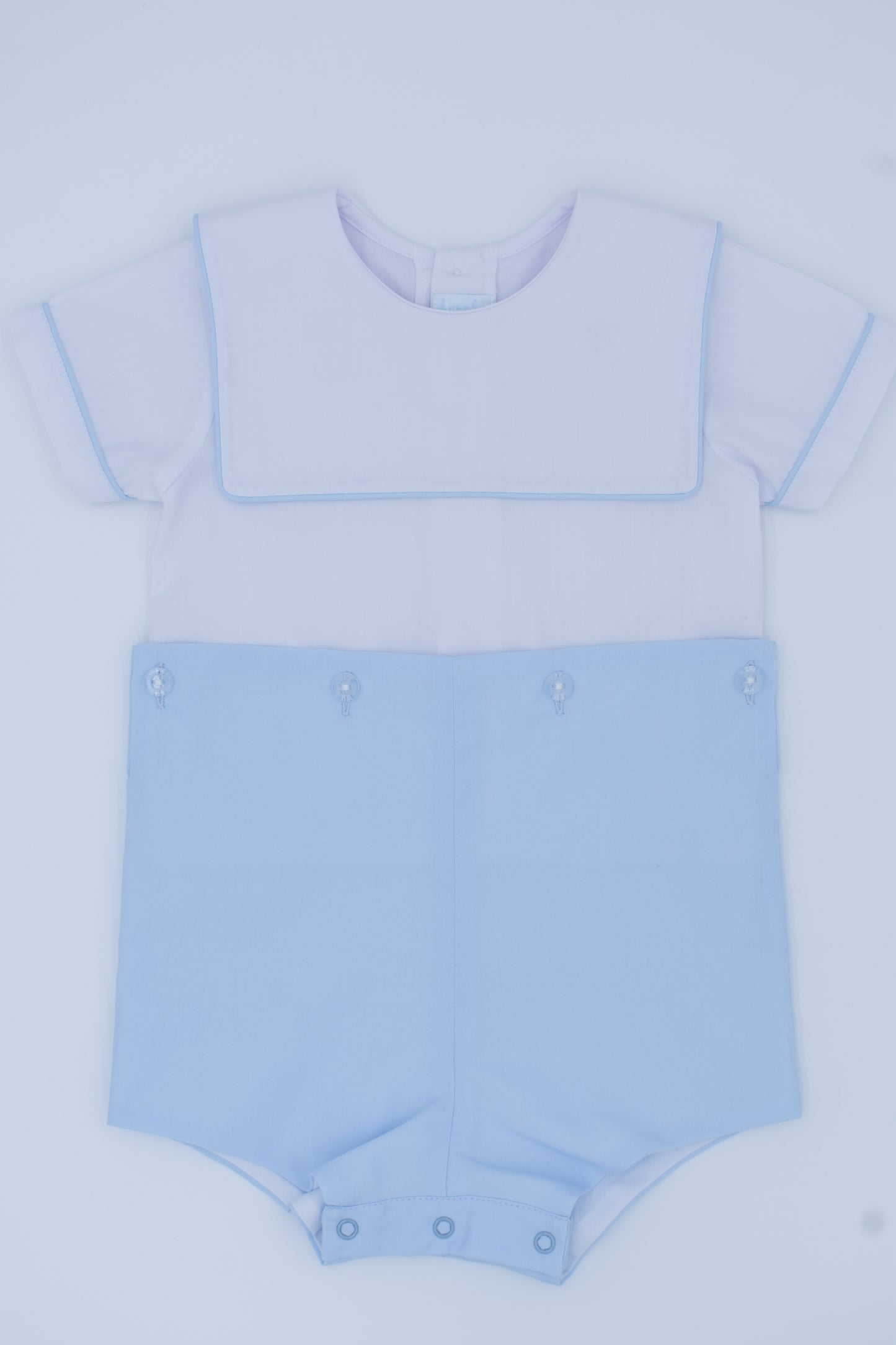 Classic Button In Boysuit-White/Blue