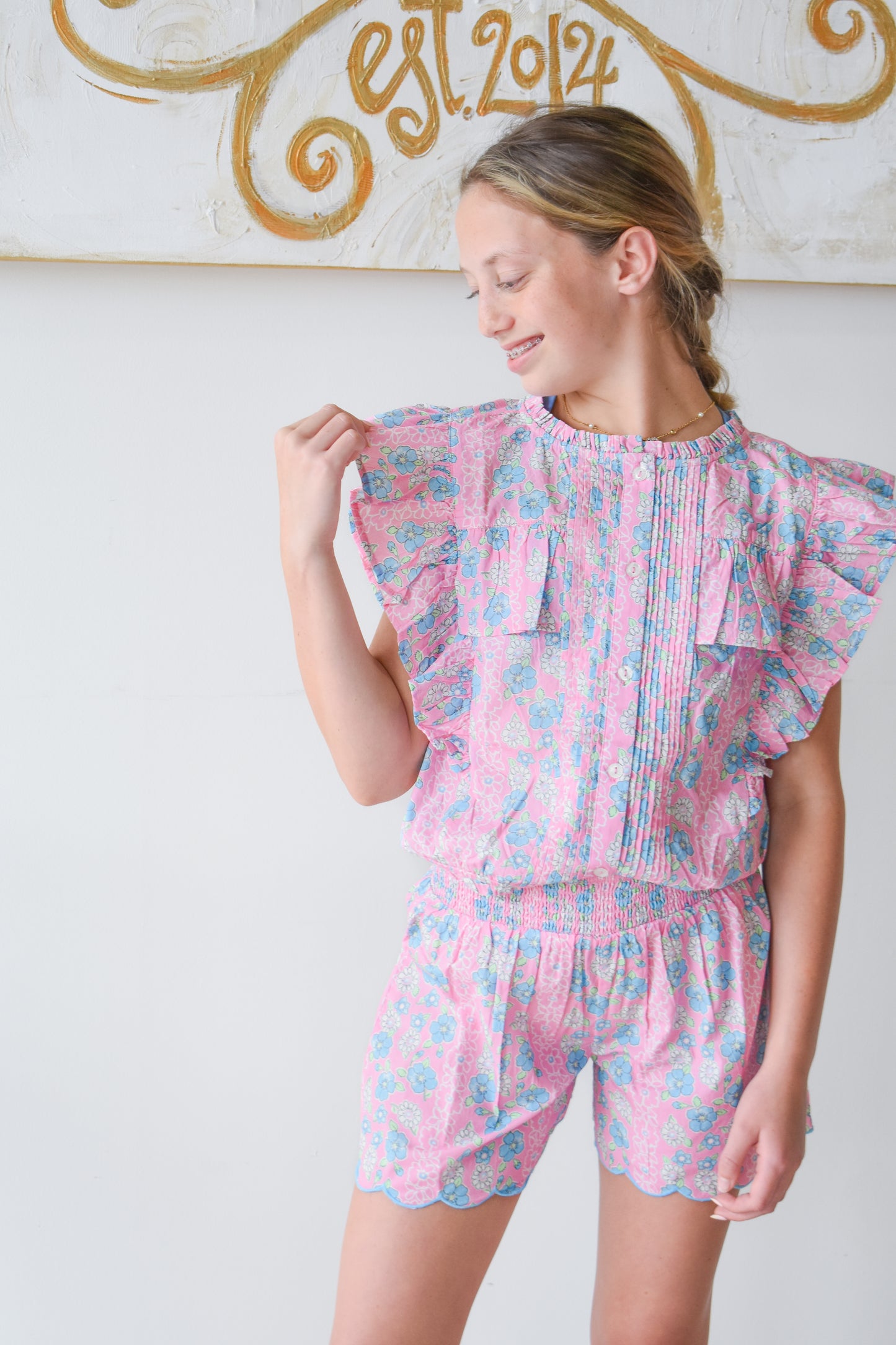 Annie Top-Spring Marguerite Floral