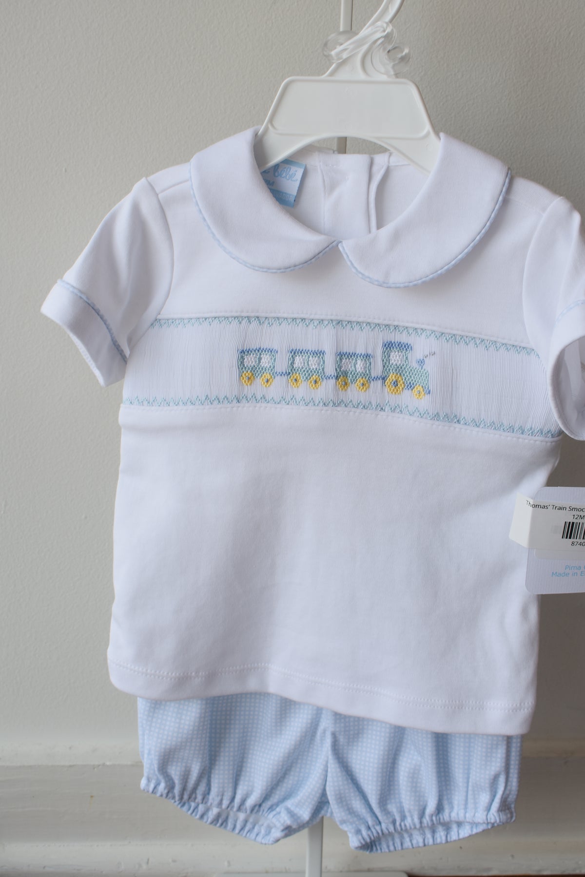 Thomas’ Train Smocked Collared Bloomer Set