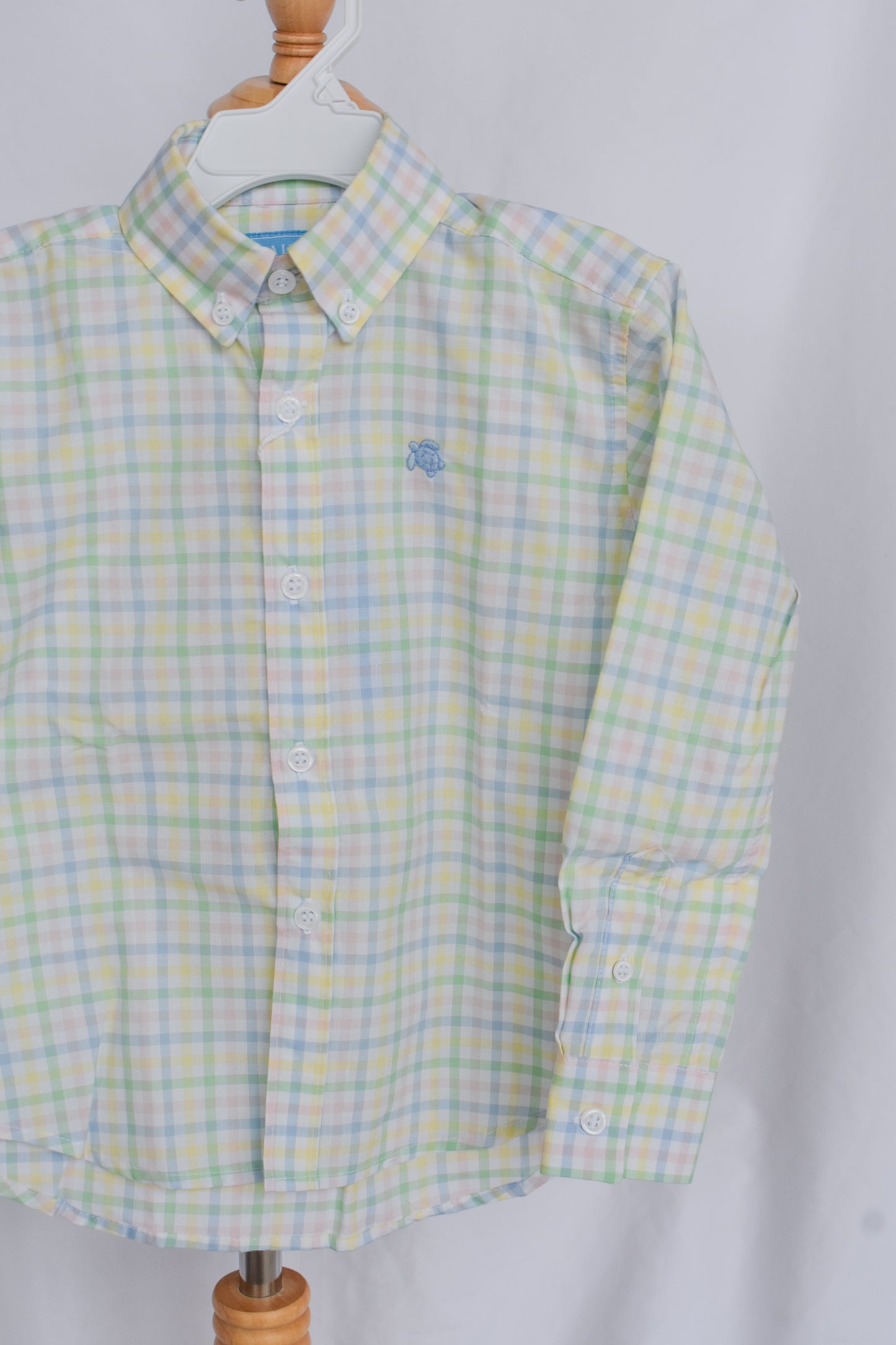 Easter Morning Plaid Button Down Dress Shirt