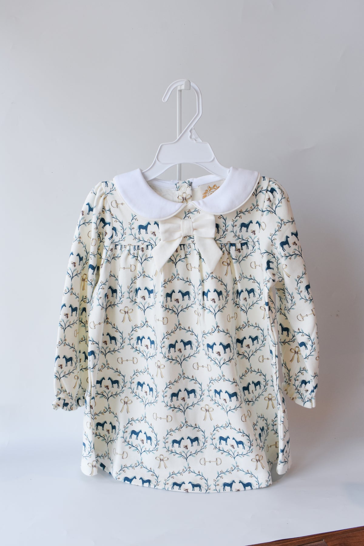 Long Sleeve Banks Bow Dress-Horse Bits and Bows