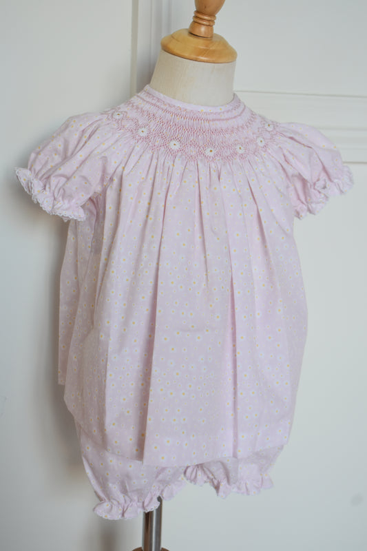Daisy Darling Smocked Bloomer Set