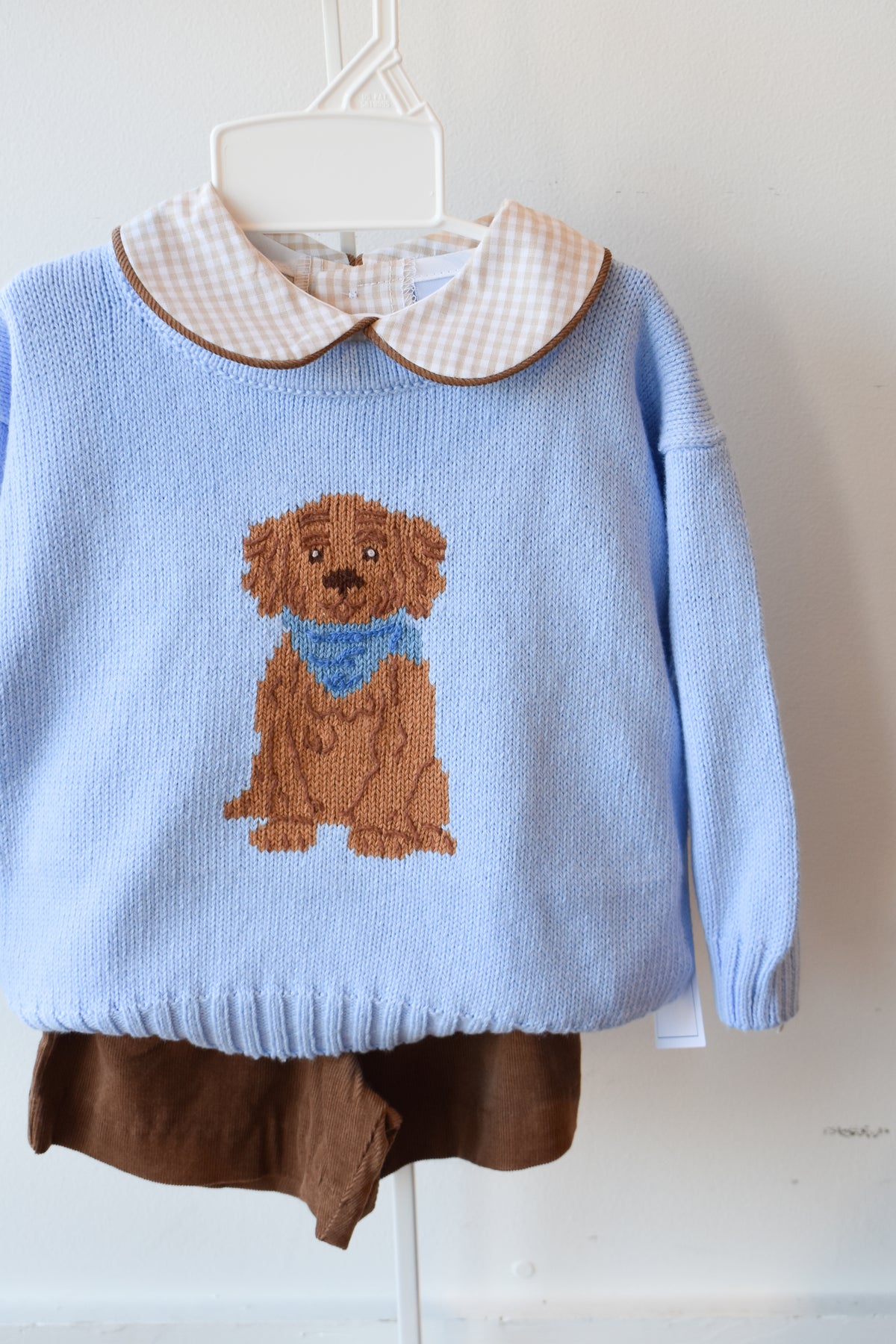 Blue Doodle Crew Sweater