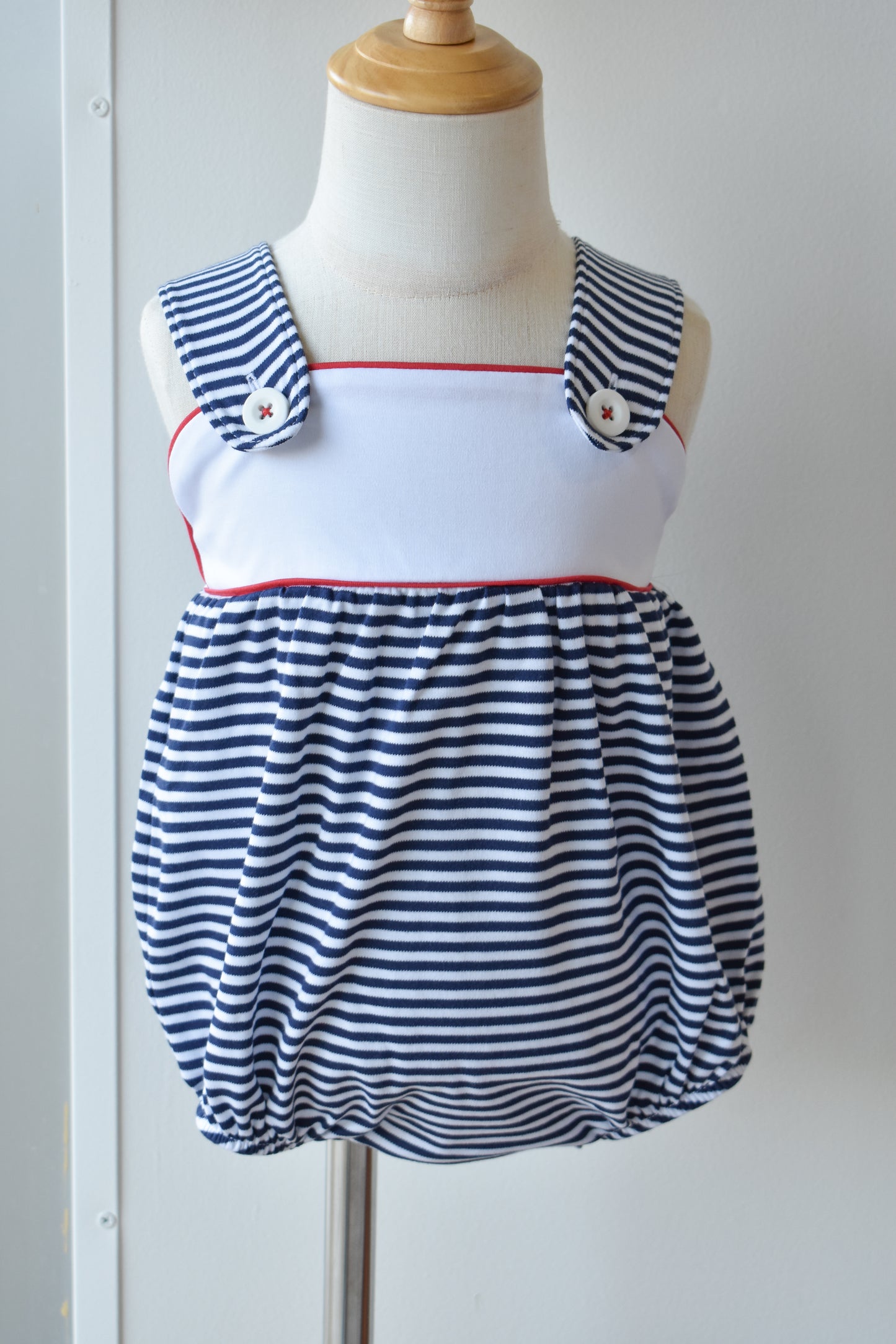 Bingham Pima Bubble-Nantucket Navy Stripe