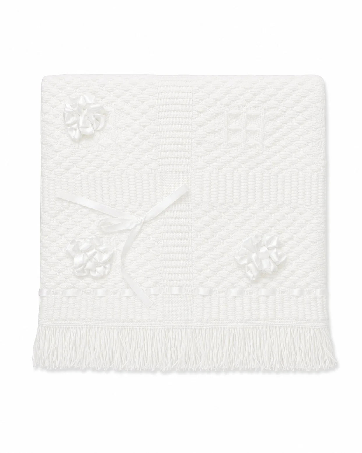 Floral Detailed Christening Blanket