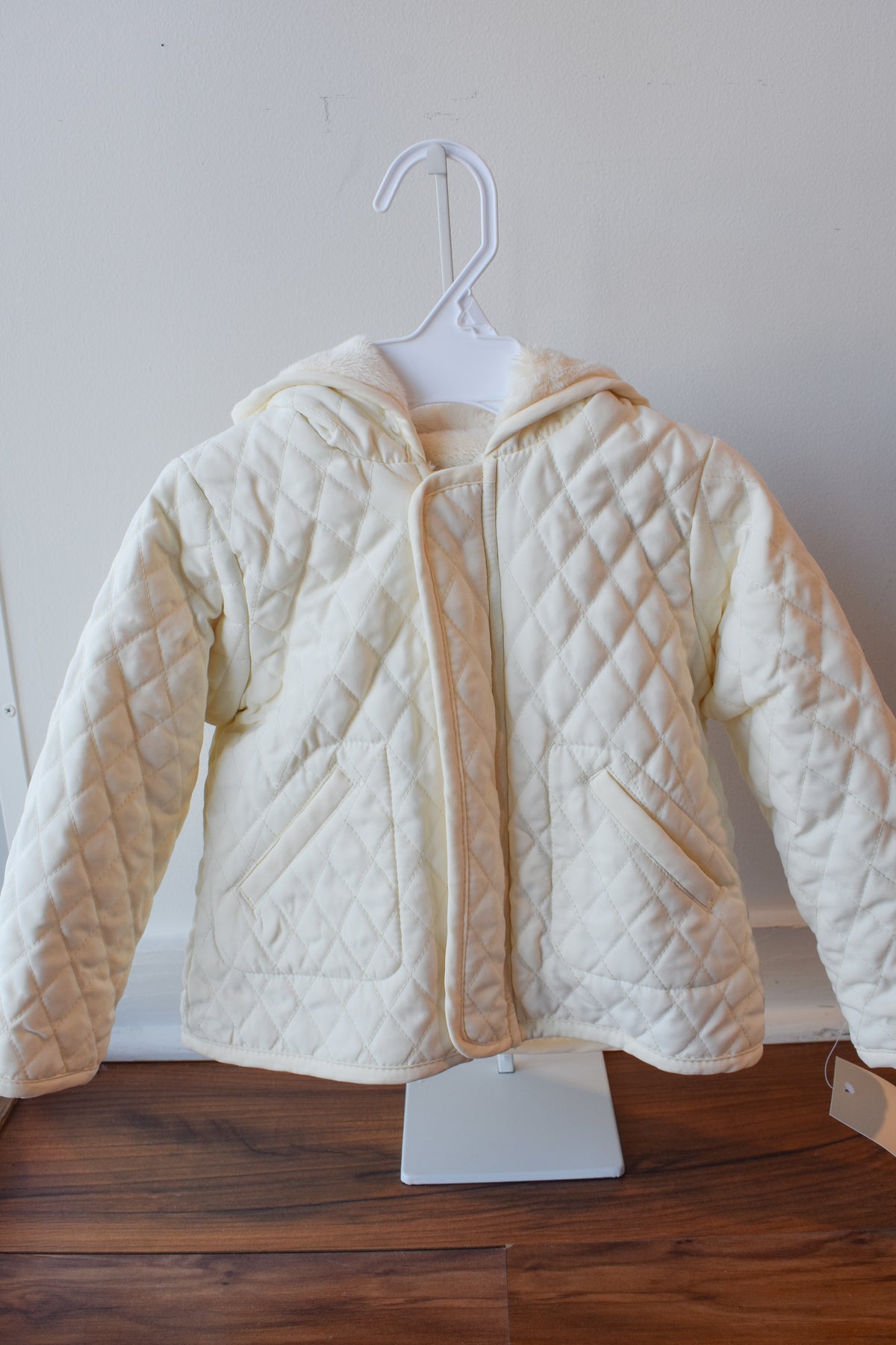 Widgeon Hooded/Quilted Barn Jacket-Cream