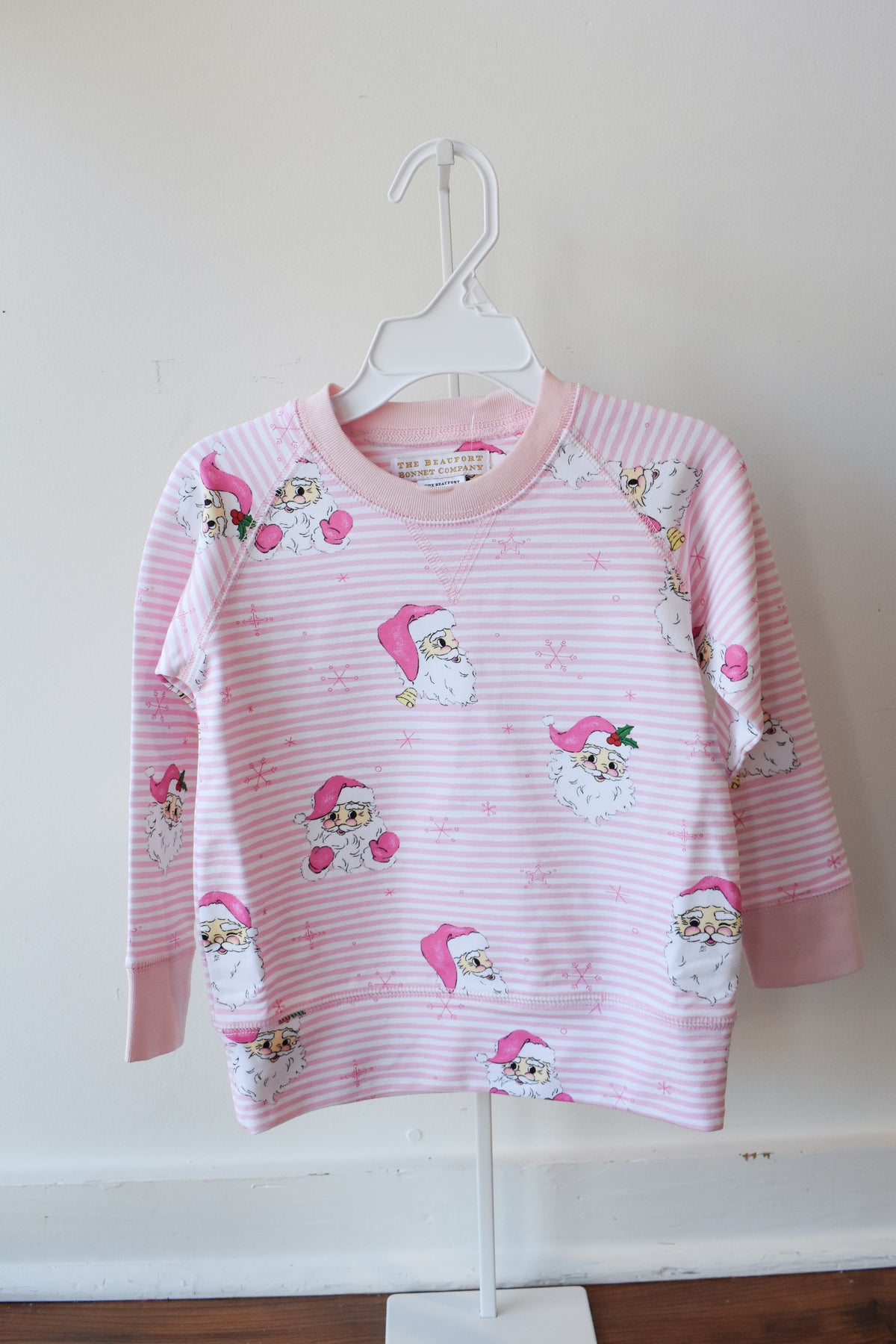 Cassidy Comfy Crewneck-Pink Dear Santa