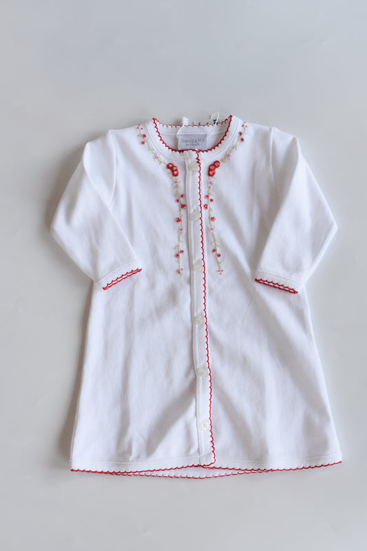 First Holiday Florals Long Sleeve Day Gown