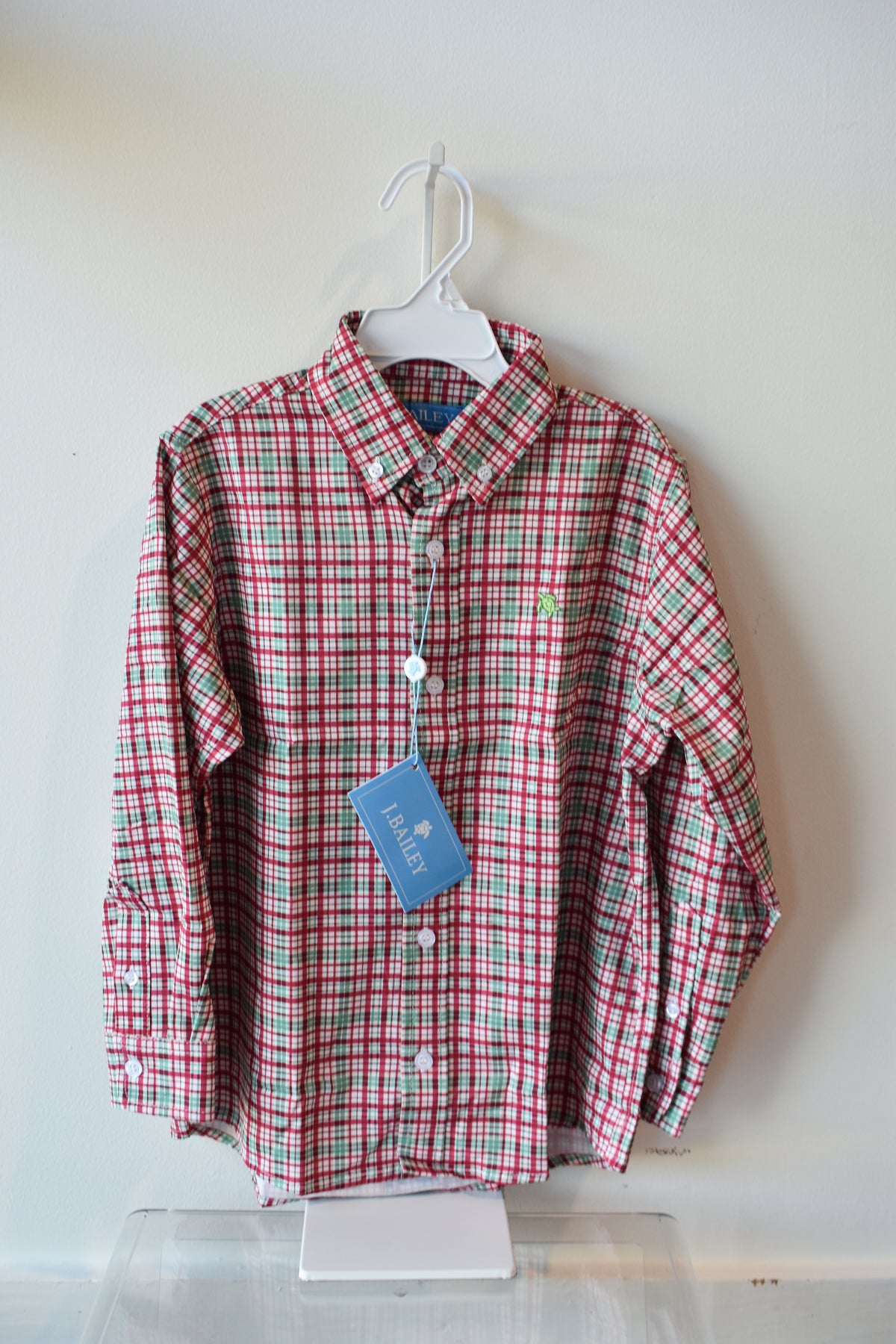Performance Button Down Dress Shirt-Jolly Plaid