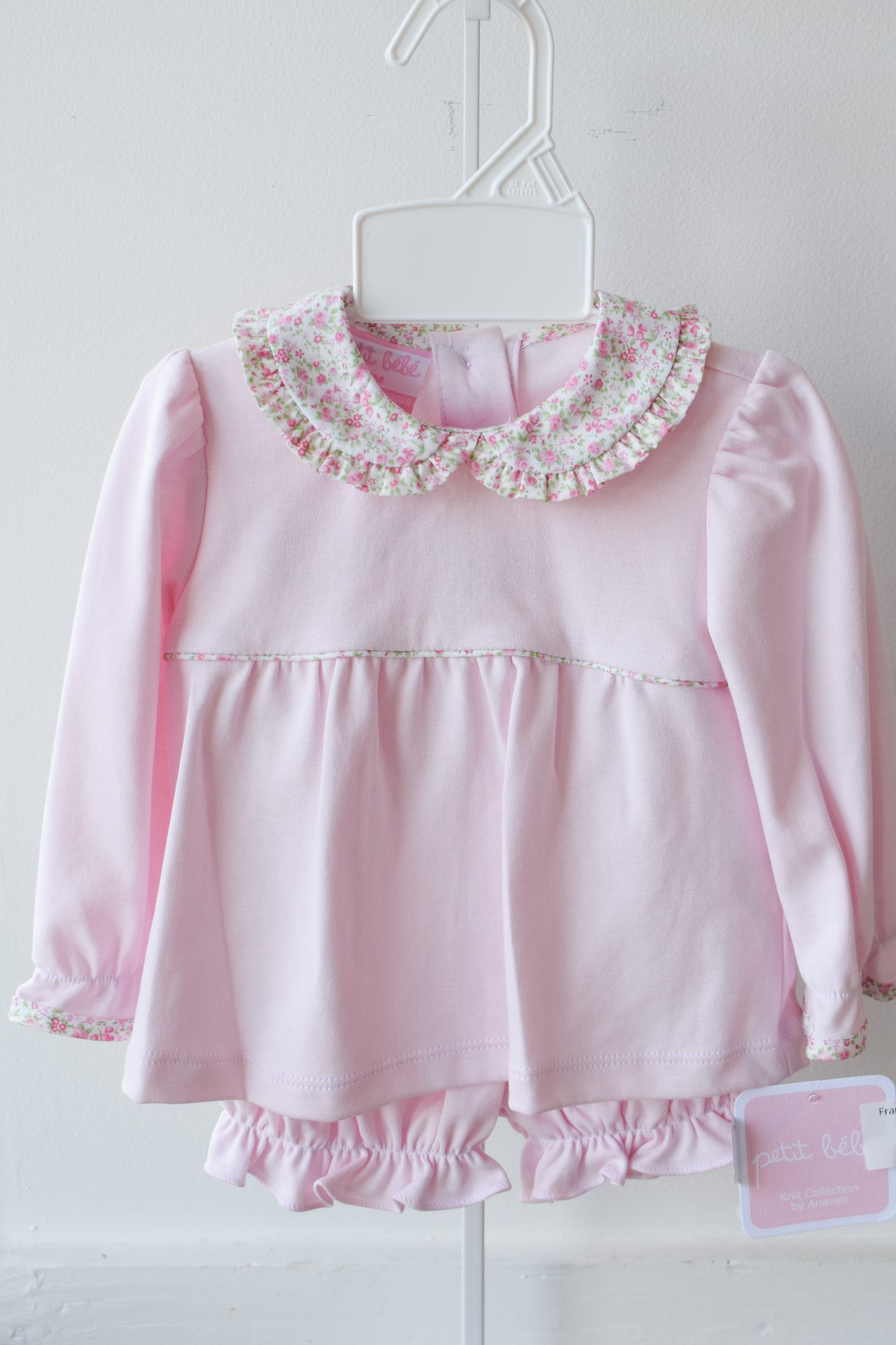 Franny's Floral Collar Knit Bloomer Set