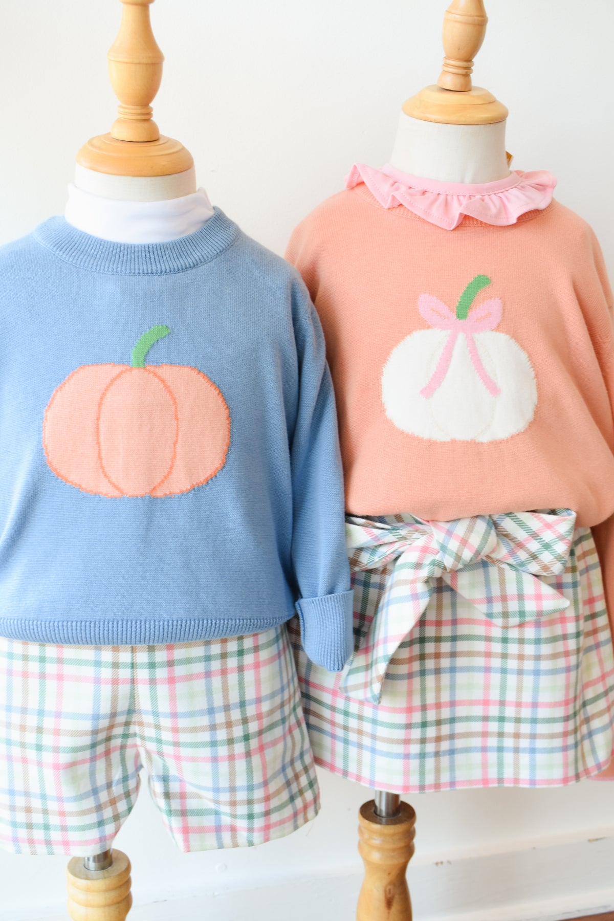 Isaac's Intarsia Sweater-Barrington Blue/Pumpkin