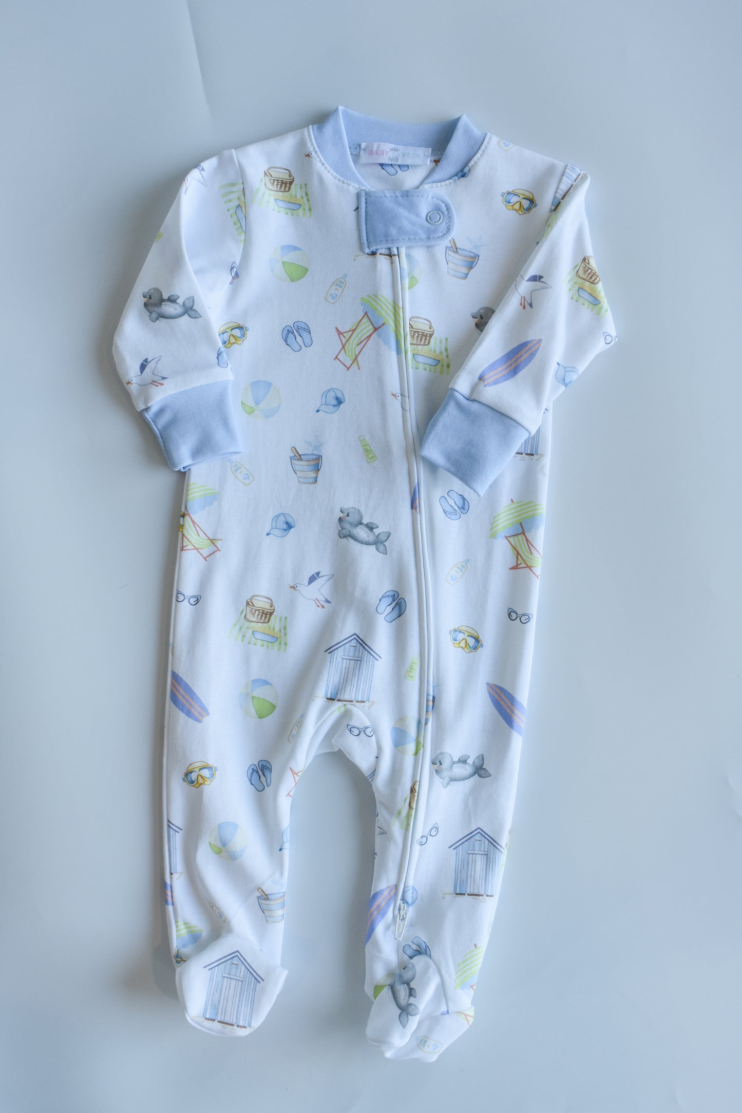 Sandy Blue Toes-Boy’s Zipper Footie