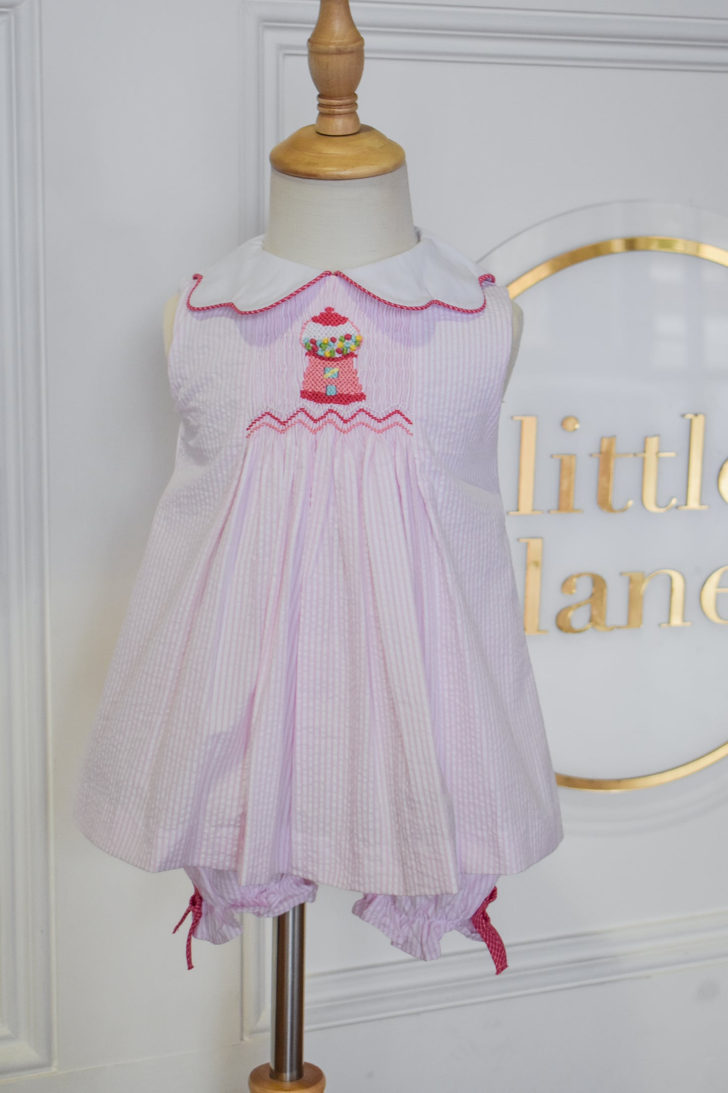 Bubblegum Bliss Seersucker Bloomer Set