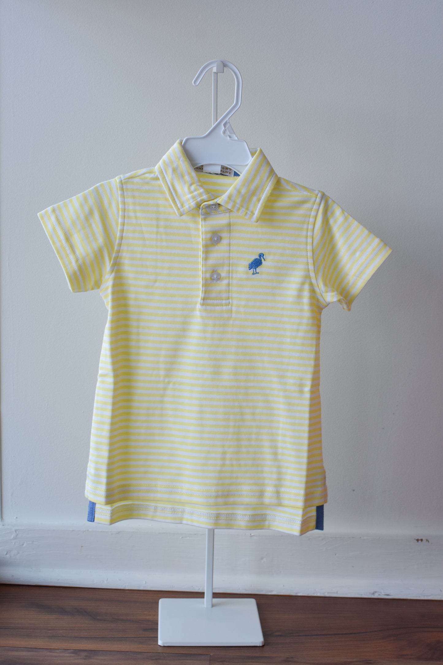 Prim & Proper Polo-Lake Worth Yellow Stripe