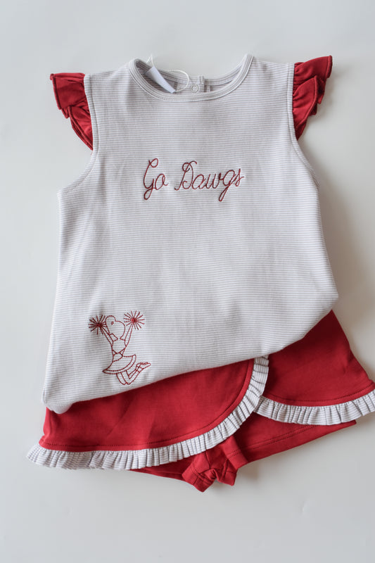 Go Dawgs Cheerleader Skort Set