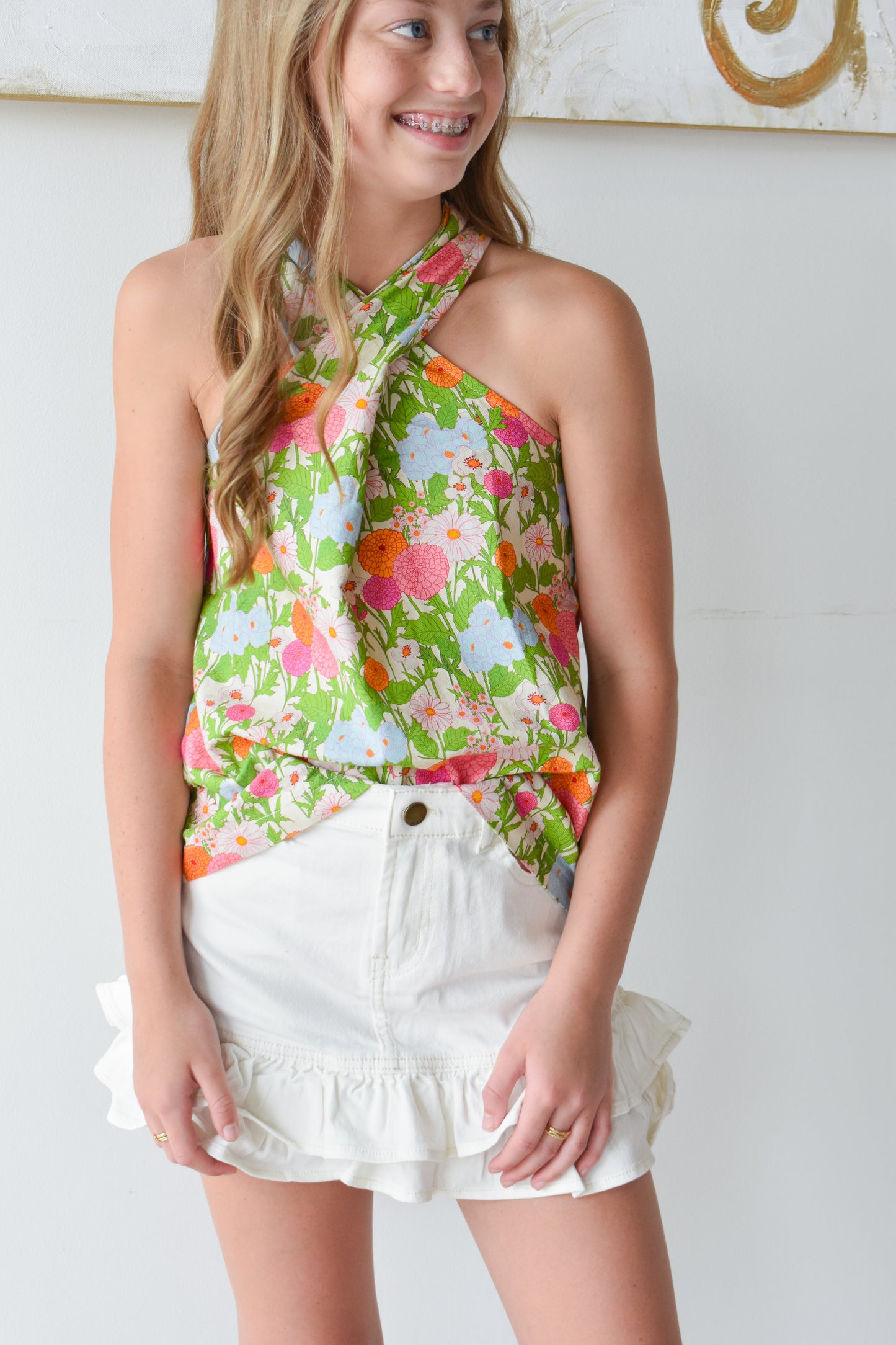 Scarf Top-Longmeadow Floral