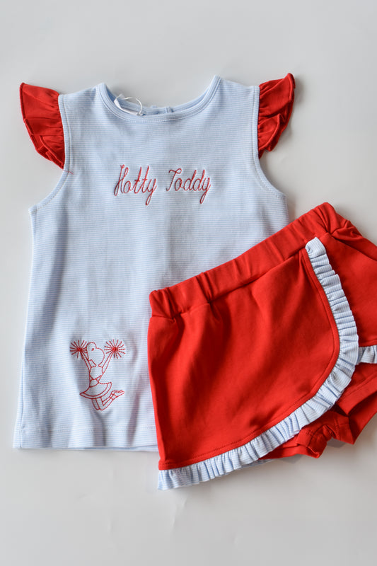 Hotty Toddy Cheerleader Skort Set
