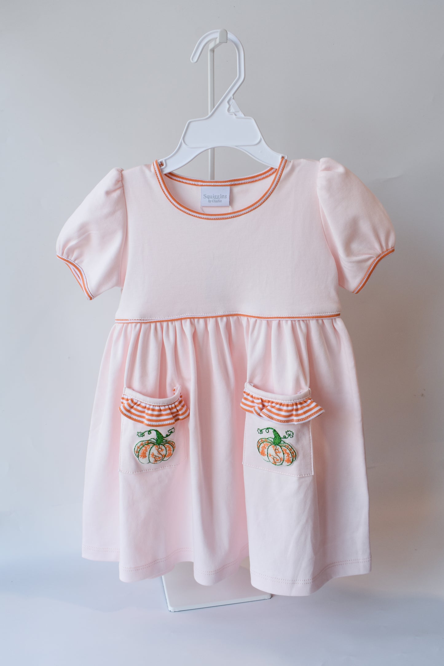 Pink Mini Pumpkin Pocket Dress