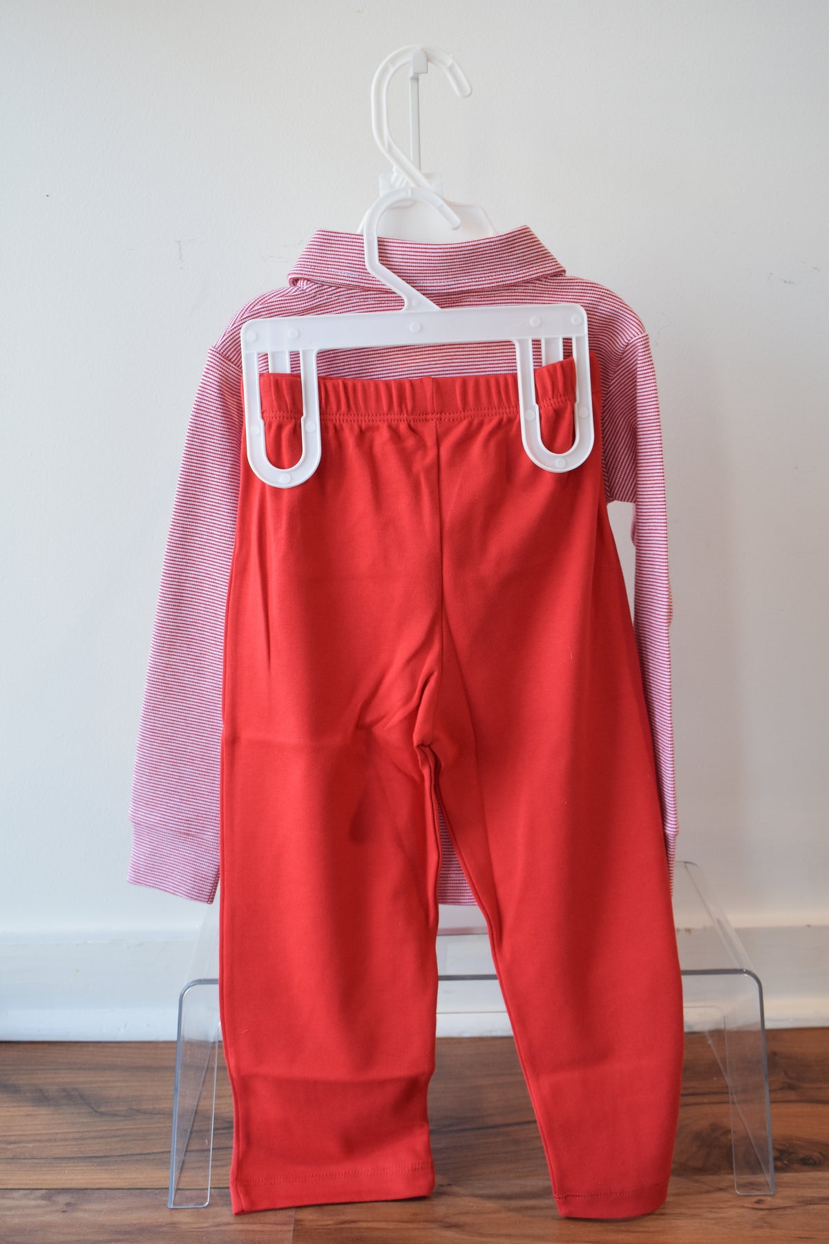 Holiday Horse Long Sleeve Mini Stripe Polo/Pant Set