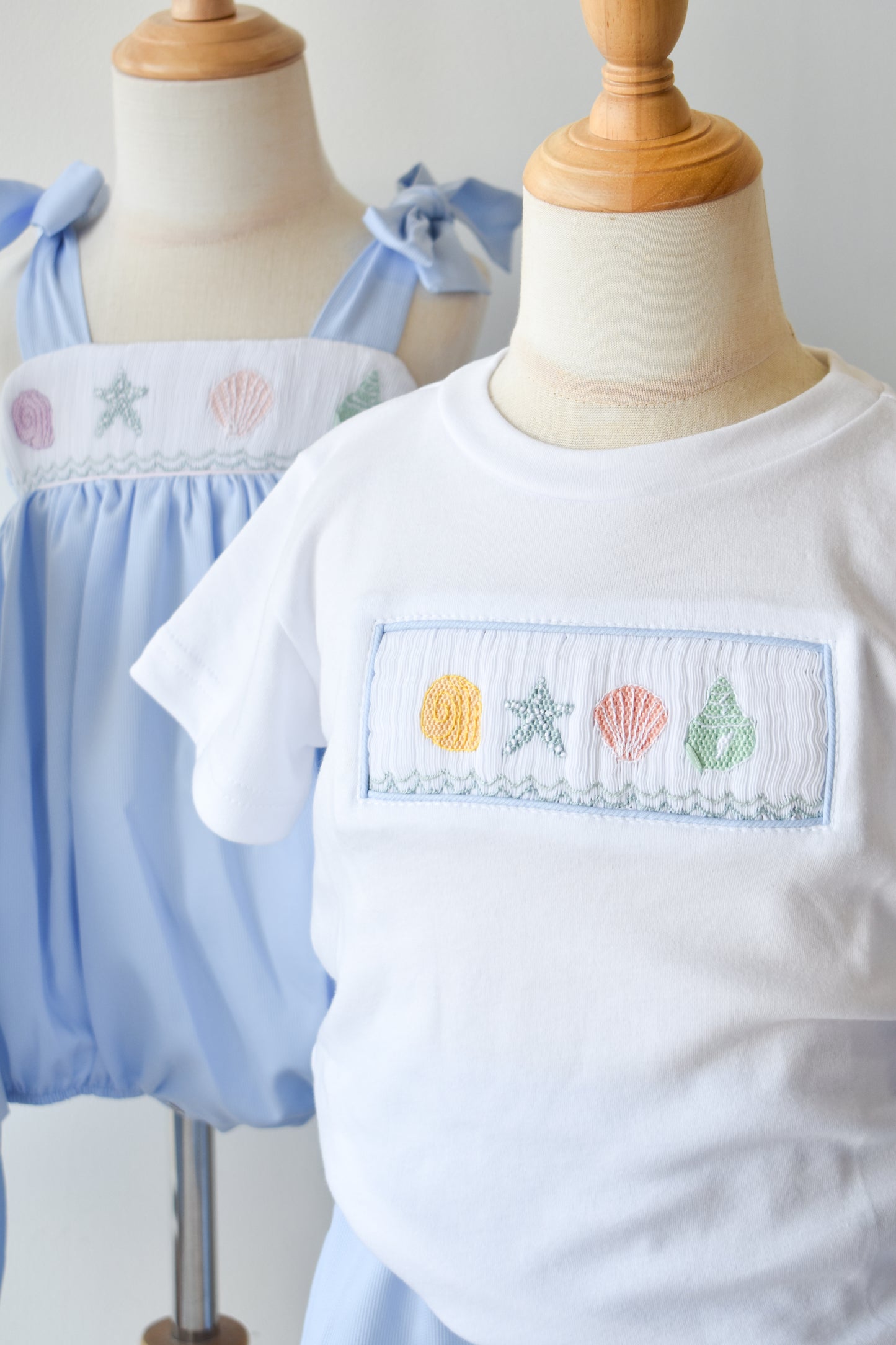 Tom Seashell Smocked Short Set