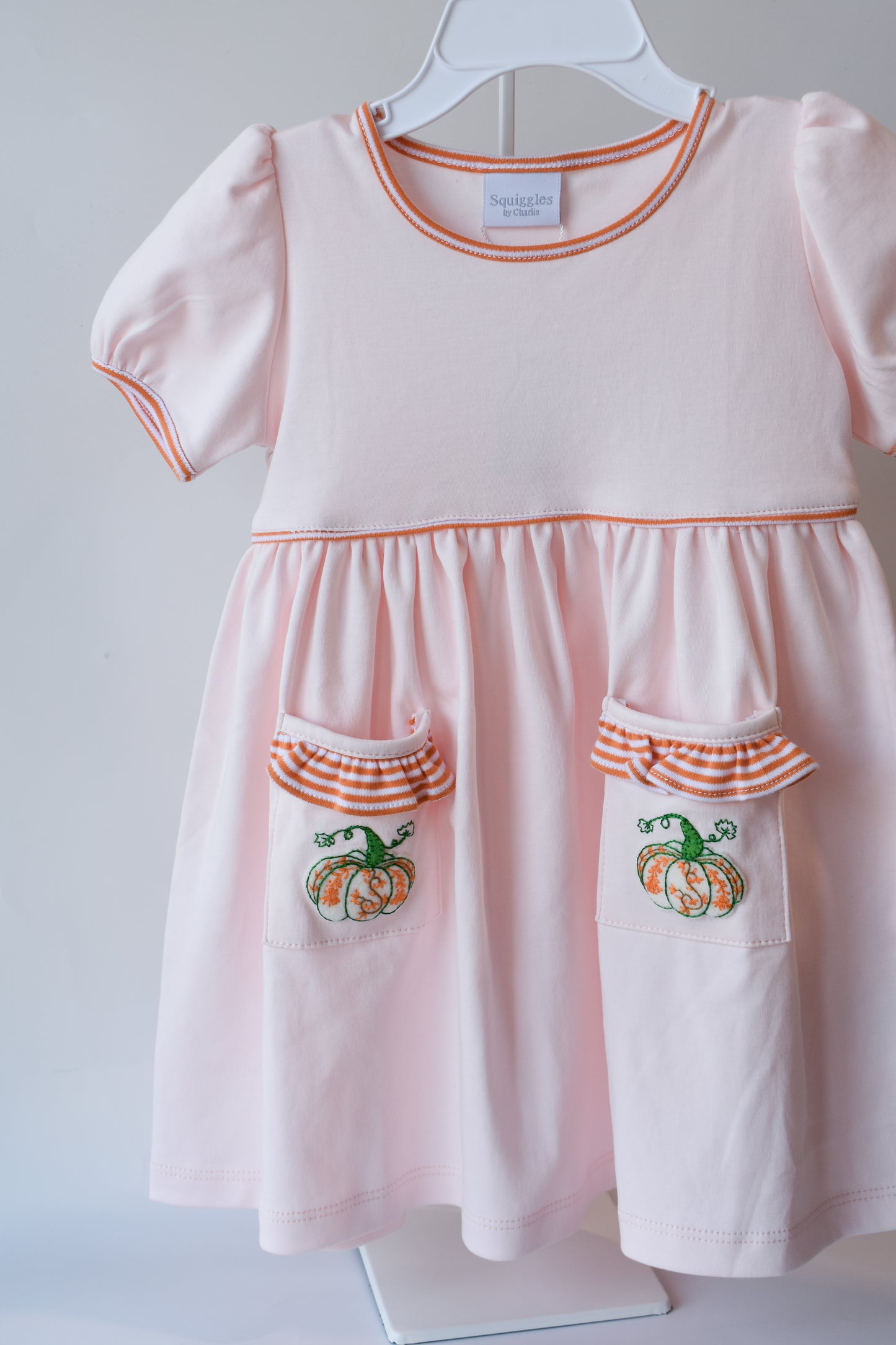 Pink Mini Pumpkin Pocket Dress