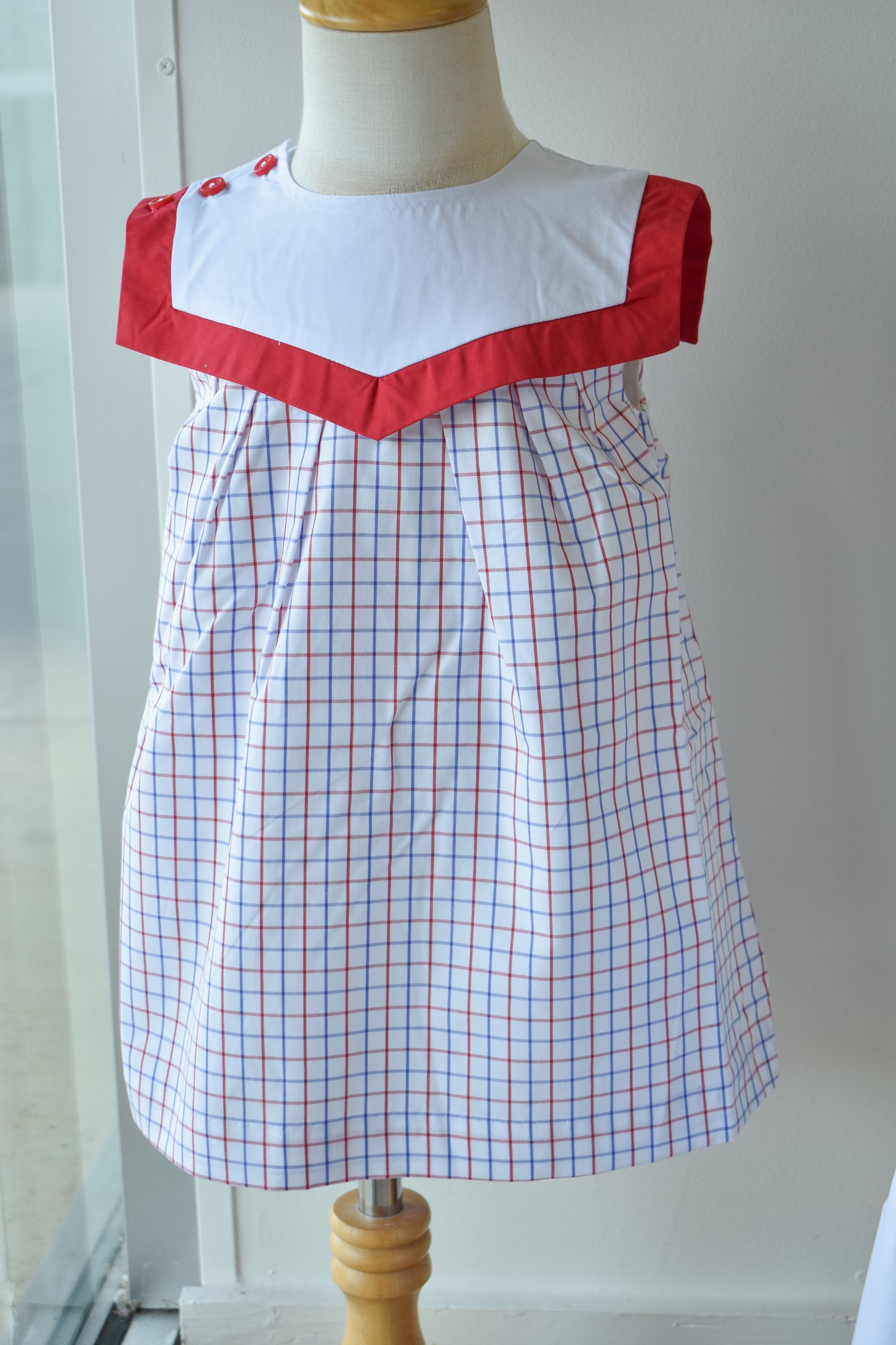 Sarah Sailboat Dress-Woven Lake Powell Plaid
