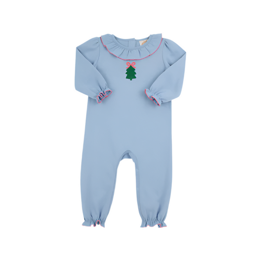 LS Ramona Ruffle Romper Barrington Christmas Tree