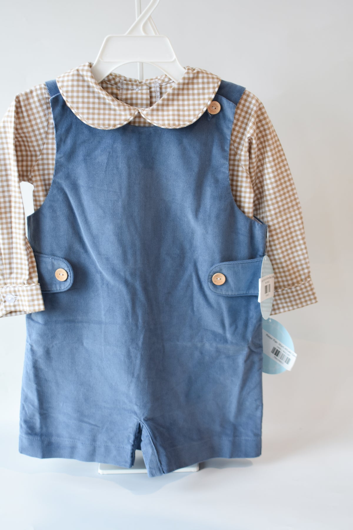 Button Tab Jon Jon-Stormy Blue Corduroy