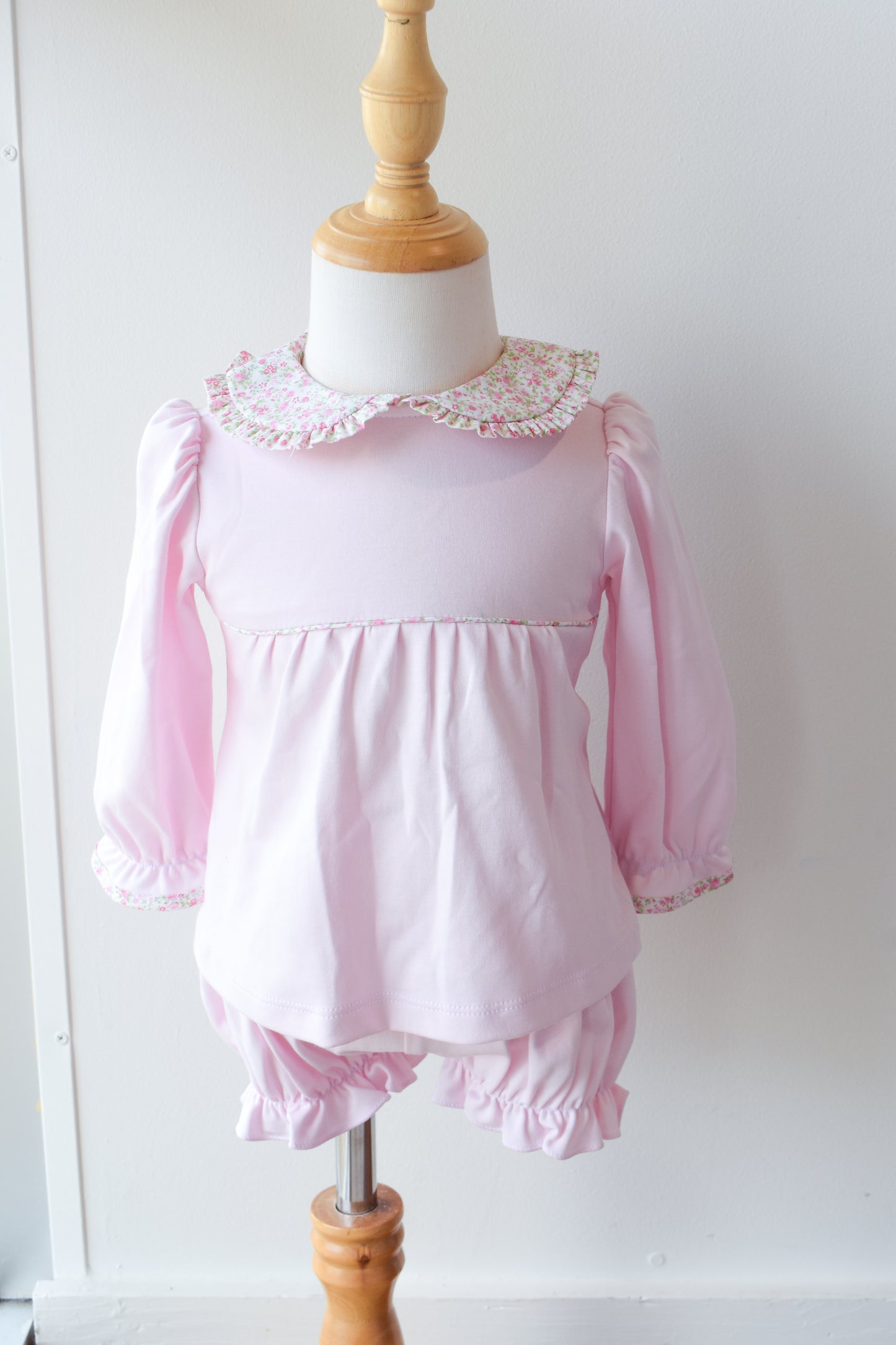 Franny's Floral Collar Knit Bloomer Set