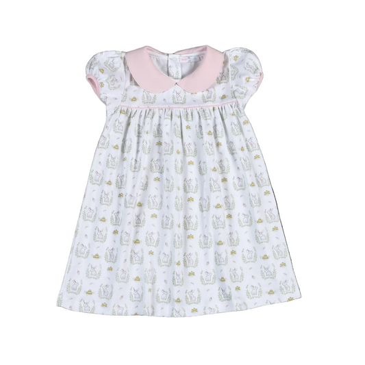 Hop Into Spring-Pink Pima Dress