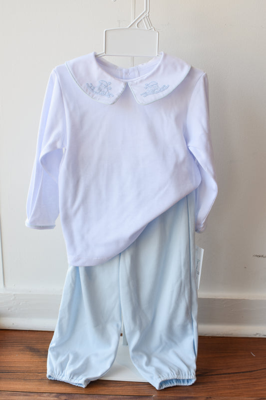 Choo Choo Cutie Banded Knit Pant Set
