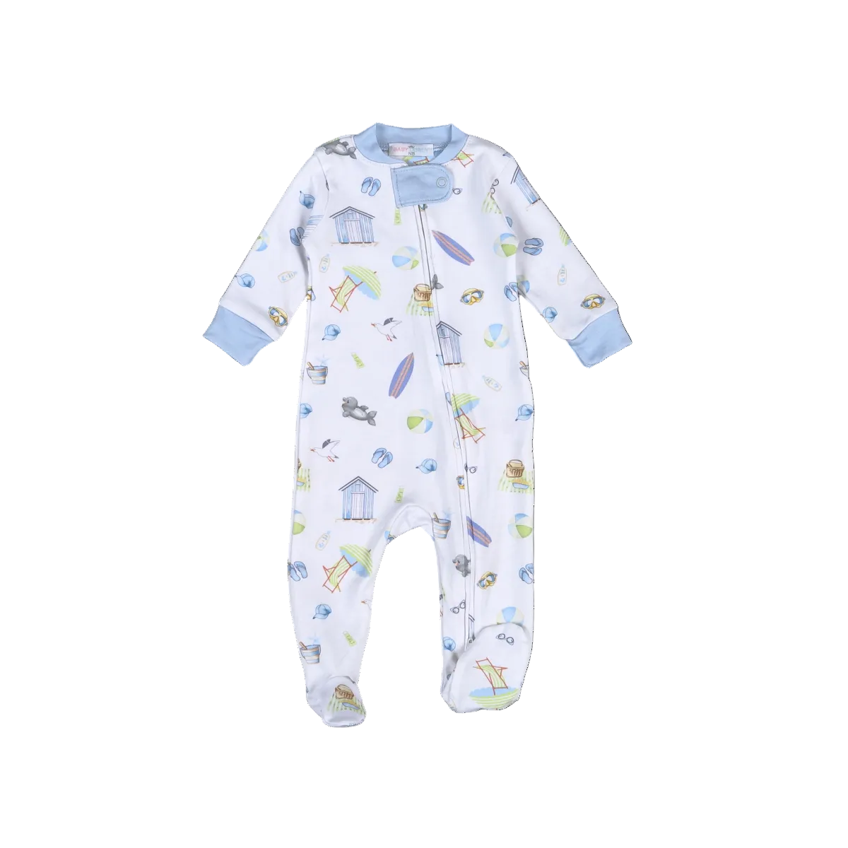 Sandy Blue Toes-Boy’s Zipper Footie